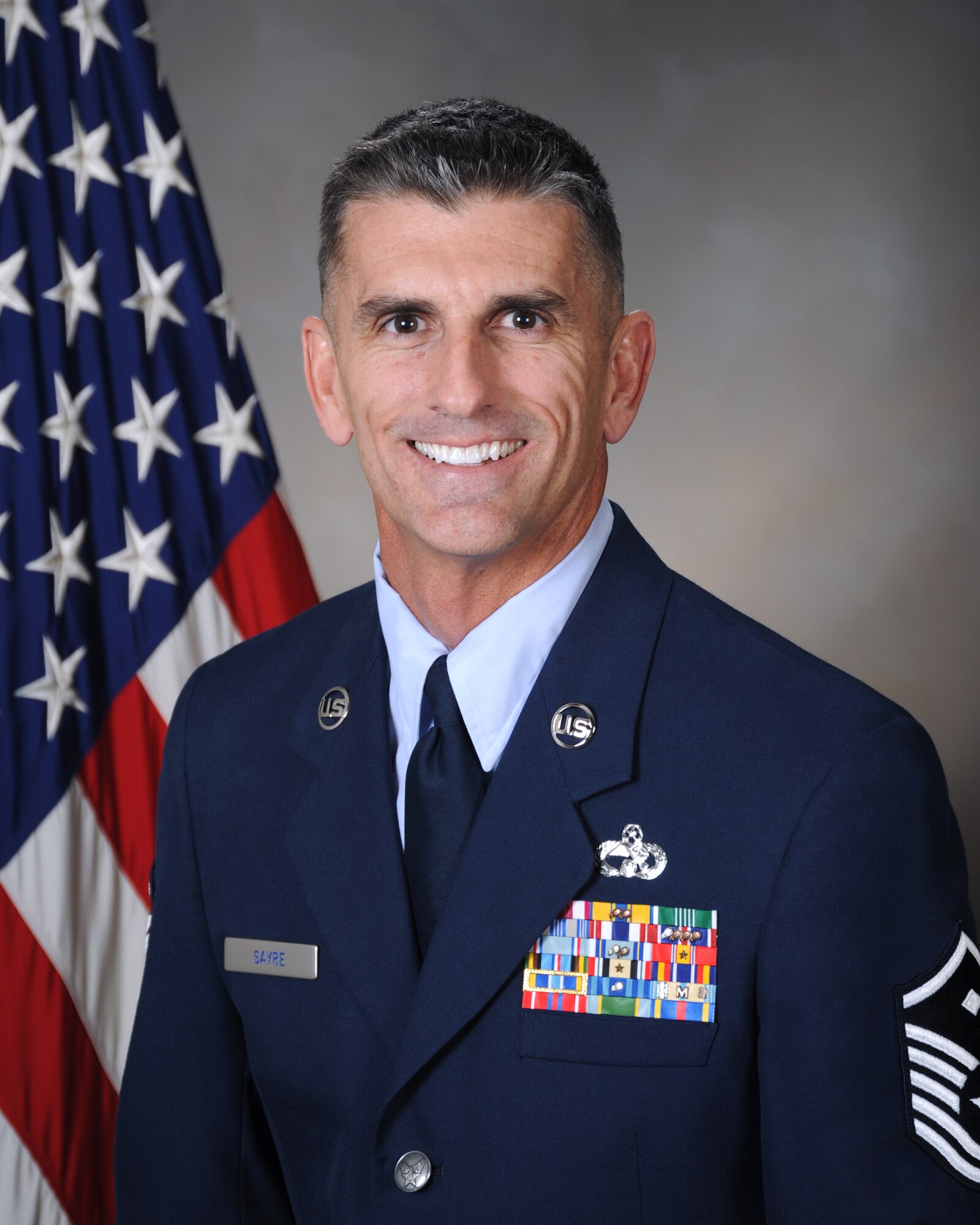 Winner of the 419th Fighter Wing's First Sergeant of the Year award, Master Sgt. Chris Sayres, 419th Security Forces Squadron. (U.S. Air Force photo)