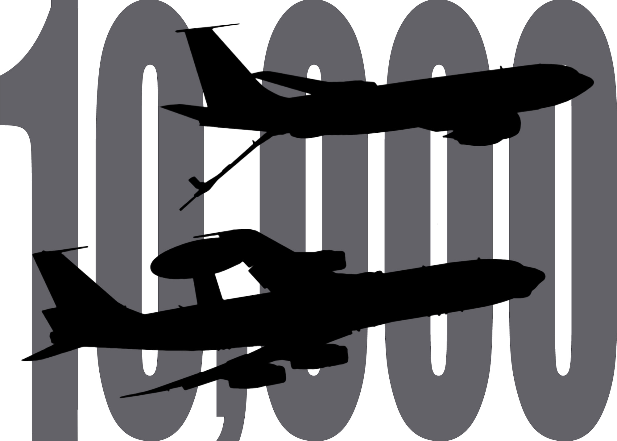 GRISSOM AIR RESERVE BASE, Ind. -- Lt. Col. Pat Reed, 72nd Air Refueling Squadron pilot, passed a milestone as he achieved 10,000 hours of flying recently. Colonel Reed logged more than 7,000 hours in the E-3 Sentry airframe before crossing over to the KC-135R Stratotanker where he logged the remaining 3,000 hours. (U.S. Air Force graphic/Tech. Sgt. Mark R. W. Orders-Woempner)
