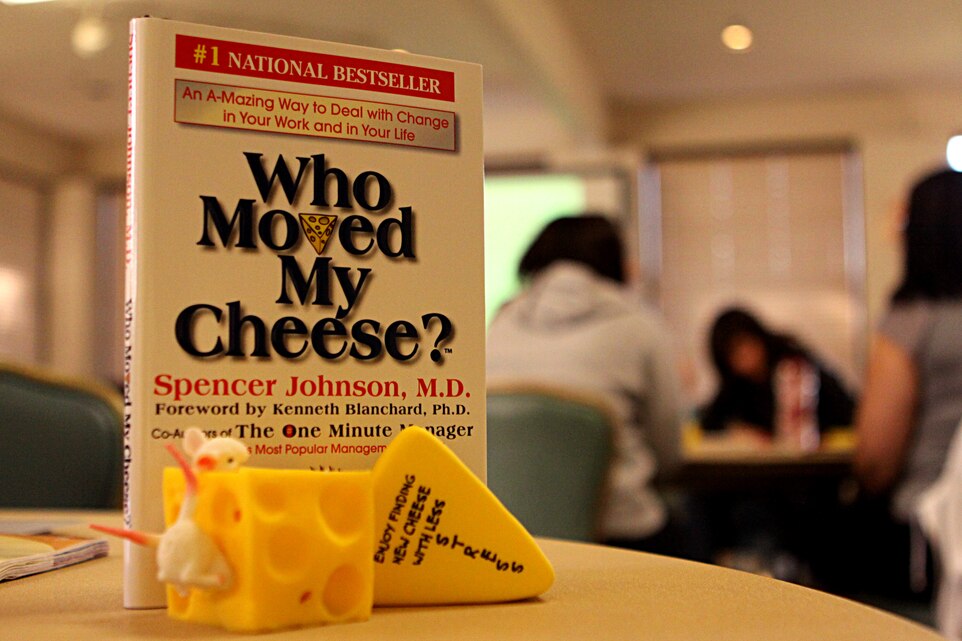 “Who Moved My Cheese,” an international bestselling book written by Spencer Johnson about dealing with change, inspired the MCFTB to create a class that can help the attendees understand change and learn valuable skills that allow them to face change with less stress and more success. The course gives service members and their families an opportunity to re-assess their current ways of coping with change and figuring out which of the four change skills they possess to avoid “boxing” themselves in.