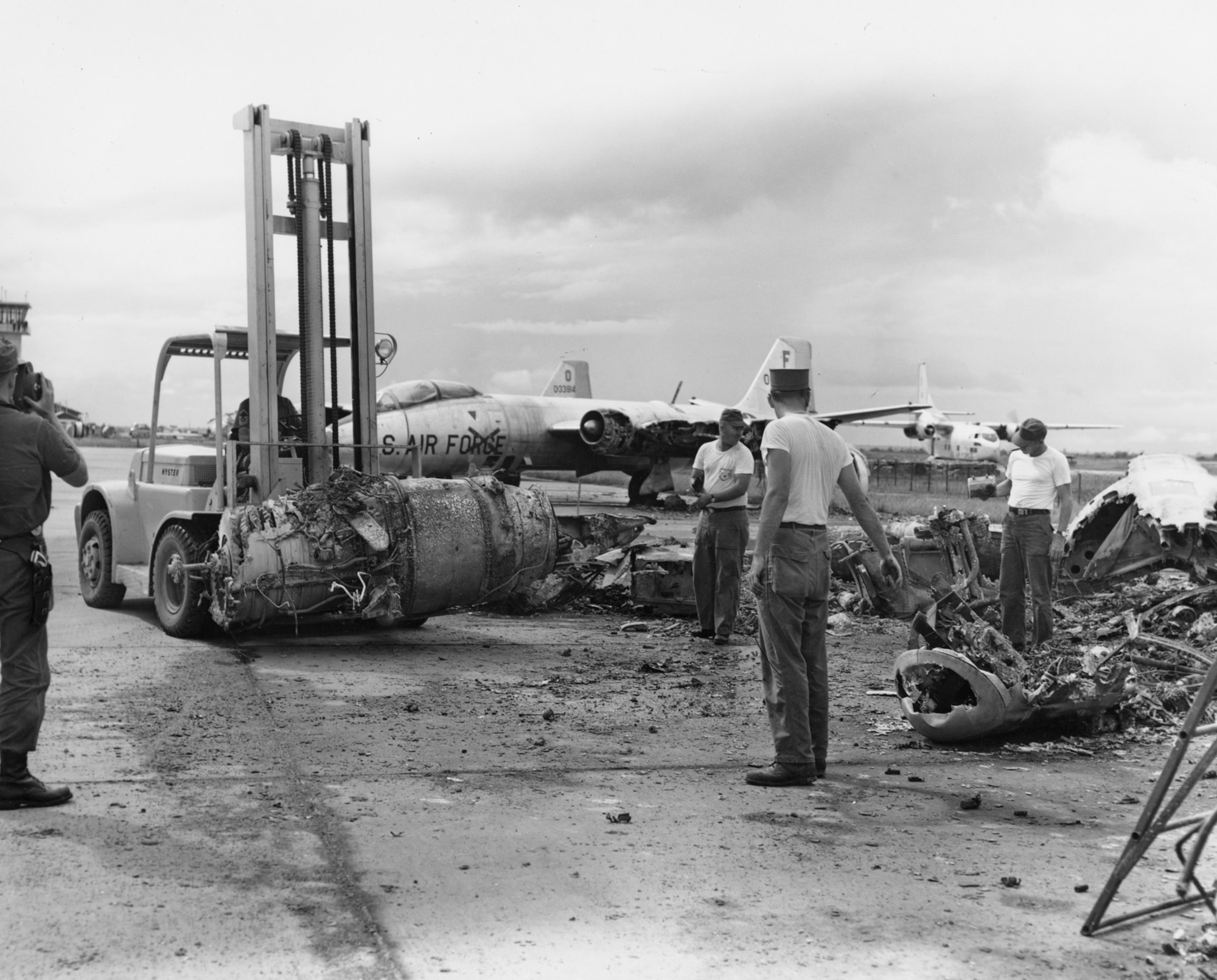 A Viet Cong mortar attack on Bien Hoa Air Base in November 1964 marked a major escalation in hostilities. Four Americans died and 72 were wounded. (U.S. Air Force photo).