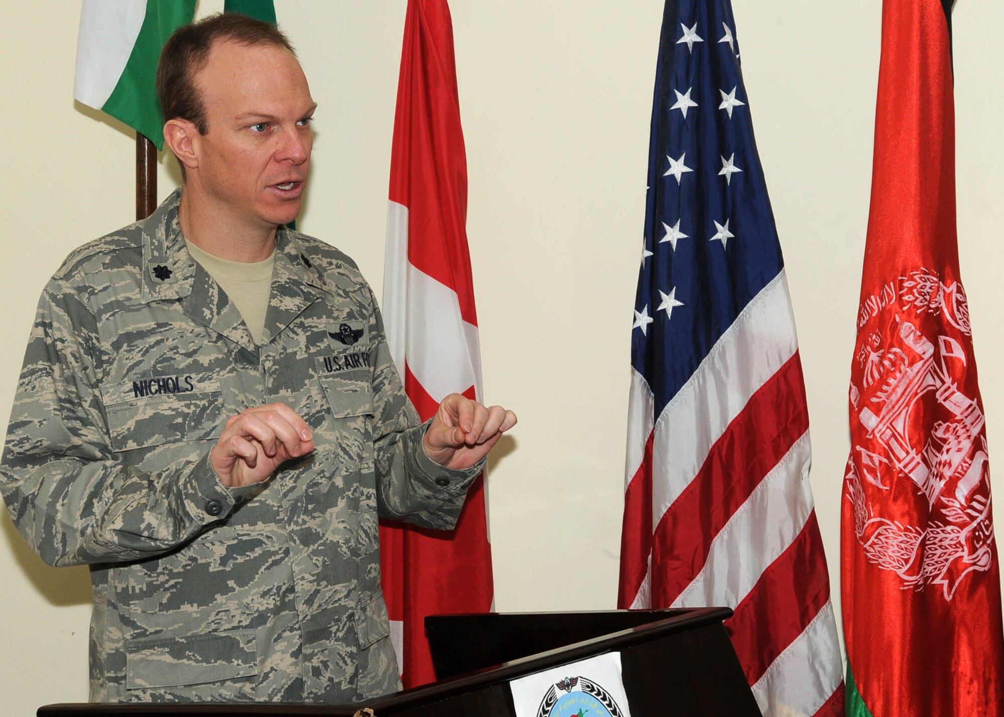 KABUL, Afghanistan - Thirteen members of the Afghan Air Force graduated from the Aerial Technical Instructor course and the C-27 Engine and Body course from Pohantoon-e-Hawayee, the Afghan Air Force's "Big Air School", on the Afghan Air Force base in Kabul, Afghanistan Mar. 3. (U.S. Navy photos by Mass Communications Specialist 3rd Class Jared E. Walker)