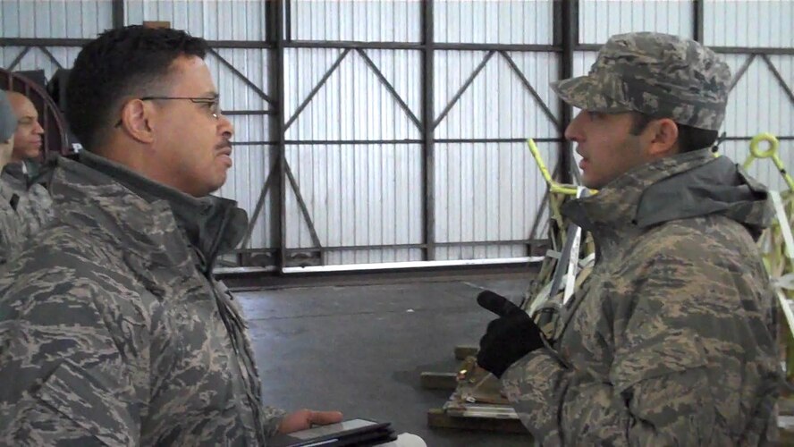 Capt. Nick Alcocer, right, was recently honored as the 916th's Company Grade Officer of the Year. (USAF photo by Maj. Shannon Mann, 916ARW/PA)