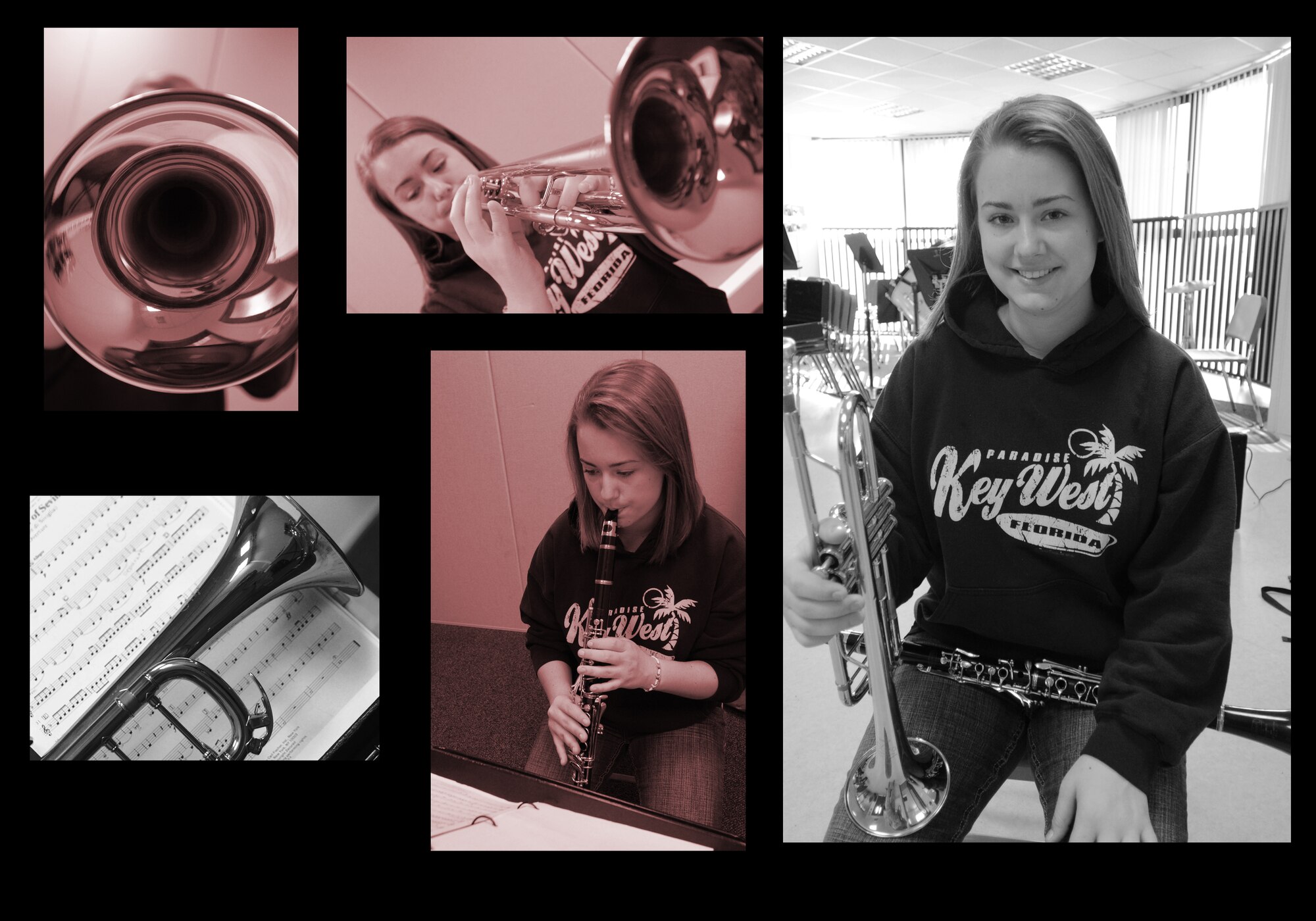 Amelia Miller, a high school senior and a member of the Incirlik Unit School advanced band, demonstrates her musical talent Feb. 17, 2011, at Incirlik Air Base, Turkey.  Amelia was the only student from Turkey to attend a Department of Defense Schools jazz seminar in Naples, Italy this year.