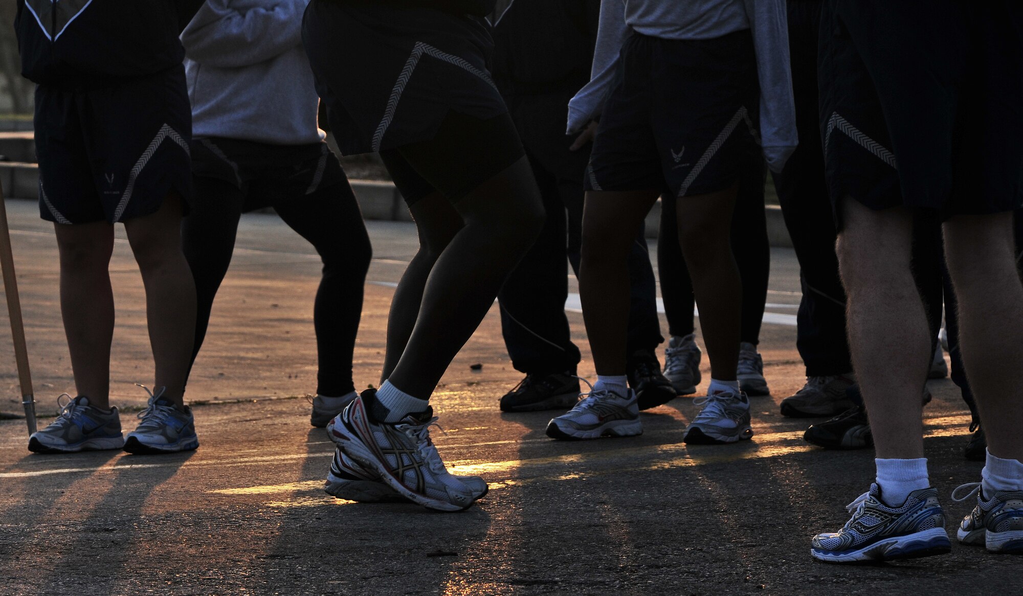 Airmen from the 39th Air Base Wing participate in a wing run Feb. 24, 2011, at Incirlik Air Base, Turkey. The run was intended to boost morale and build camaraderie between the Airmen and was held in conjunction with resiliency training during Winter Wingman Day 2011.  (U.S. Air Force photo by Staff Sgt. Alex Montes/Released)
