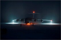 A C-17 Globemaster III from the 109th Airlift Wing at Stratton Air National Guard Base, N.Y., is parked at McMurdo Station, Antarctica, as part of Operation Deep Freeze 2010-2011.  ODF is the U.S. military's operational and logistic support of the NSF's scientific research activities in Antarctica. (U.S. Air Force photo/  Lt. Col. Robert Wellington) 

