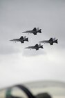 Fighter jets fly in formation over the Avalon 2011 Australian International Airshow in Geelong, Australia, March 4, 2011. Several U.S. Air Force aircraft were displayed at the event including the F-16 Fighting Falcon, the C-17 Globemaster III, the F-22 Raptor and the C-130J Hercules.The event serves as an opportunity for U.S and senior military officials to engage with their Australian counterparts, and ultimately contribute toward interoperability between the forces.  (U.S. Air Force photo/Master Sgt. Cohen A. Young)