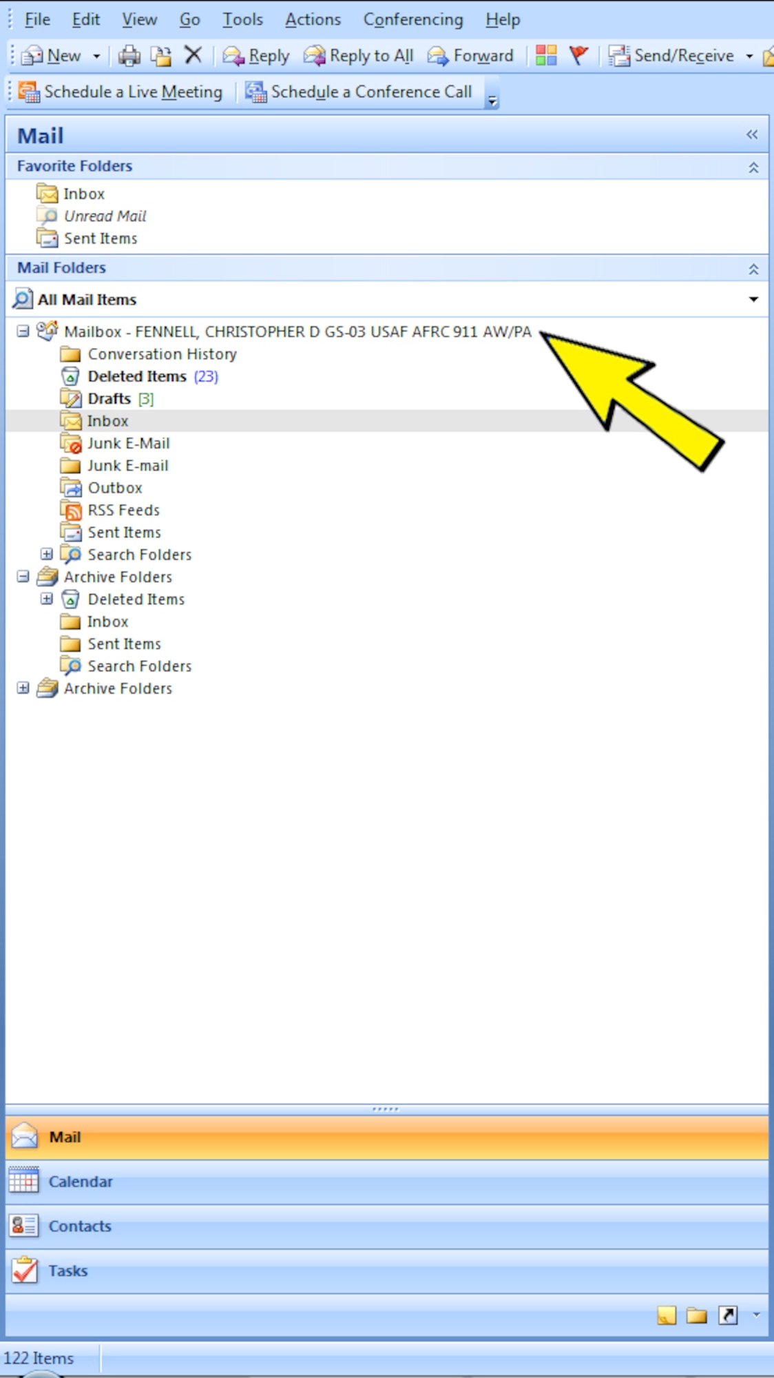 The base’s computer network email migration began Feb. 14. Users will want to check if their name, next to their Mailbox item in Outlook, is in all capital letters and check their Contact list to see if it migrated as well. If both were successful, then the project is complete. Users having computer issues should now contact the Enterprise Service Desk instead of the Consolidated Help Desk. Call the Enterprise Service Desk at DSN 945-2900 or 210-925-2900, or email esd@us.af.mil.