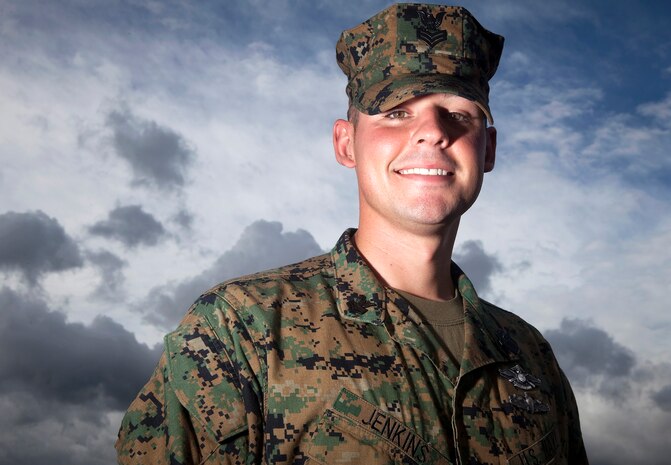Petty Officer 1st Class Andrew Jenkins, a hospital corpsman and leading petty officer of the 1st Battalion, 3rd Marine Regiment, Battalion Aid Station was selected as the 2010 Sailor of the Year for U.S. Marine Corps Forces, Pacific, Feb. 25, 2011. Prior to this selection, the White Cloud, Mich., native was recognized as Sailor of the Year for 1/3; 3rd Marine Regiment; 3rd Marine Division and III Marine Expeditionary Force. On March 26, Jenkins will compete against more of his peers to earn honors as Sailor of the Year for U.S. Pacific Fleet.