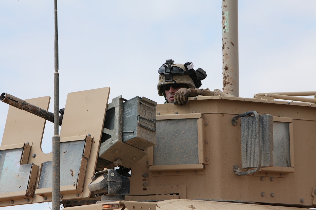 More than 50 Marines with Marine Wing Support Squadron 373 returned to Camp Leatherneck, Afghanistan, after completing an independent convoy to Camp Dwyer, Afghanistan, March 5. “We are the first wing support squadron to execute and complete an independent convoy,” said Sgt. Maj. Michael Mack, the squadron sergeant major.