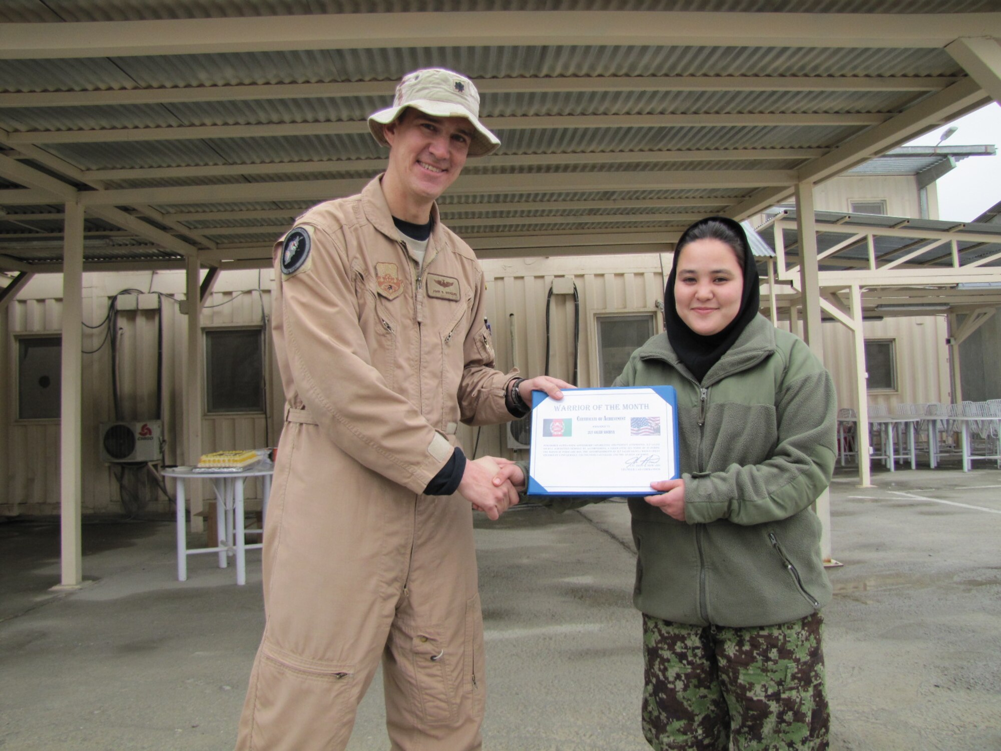Afghan Female Lieutenant earns Thunder Lab "Warrior of the Month" title > U.S. Air Forces