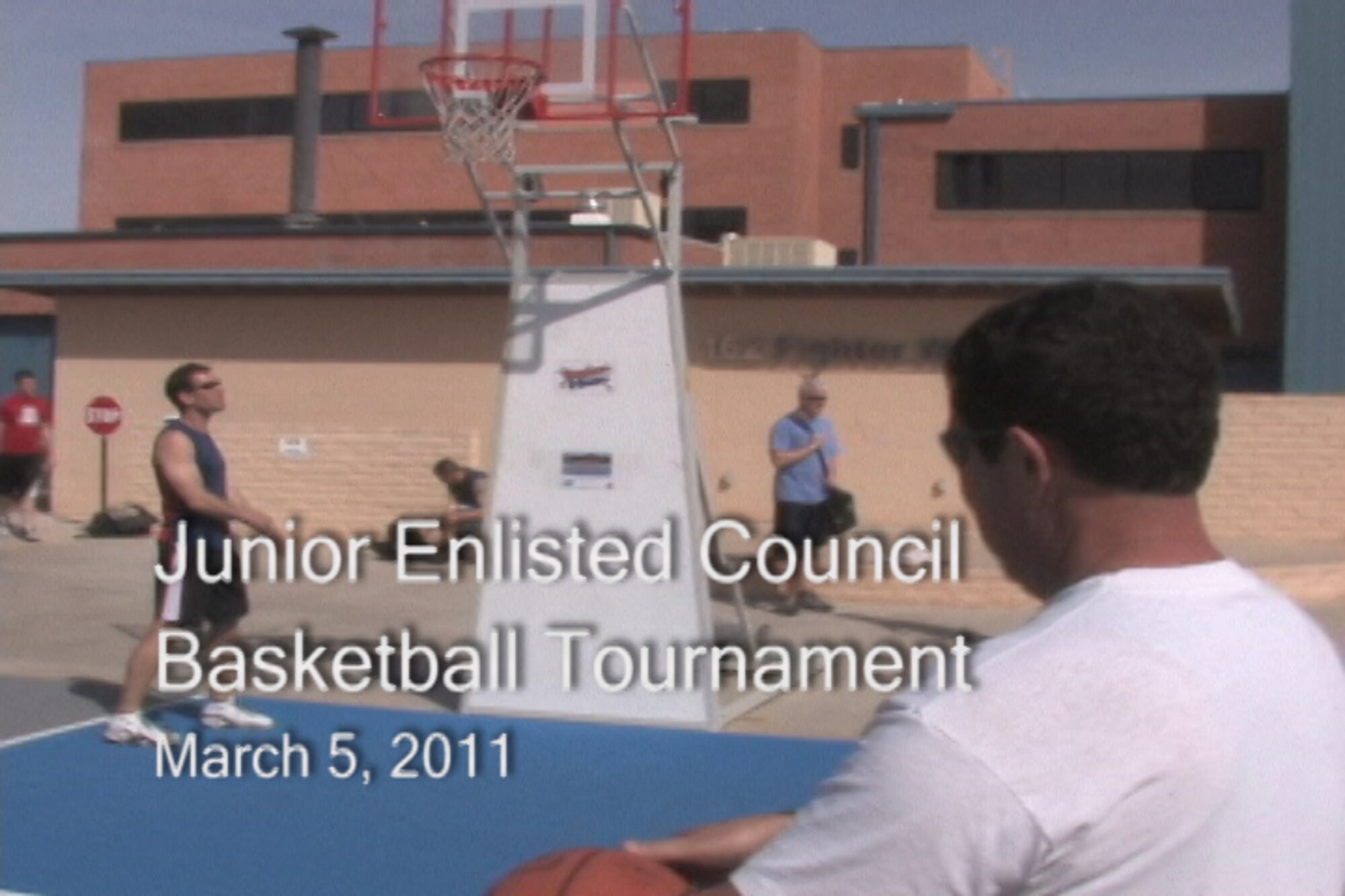 The 162nd Fighter Wing's Junior Enlisted Council organized a basketball tournament on base, March 5. Watch the video news clip here.