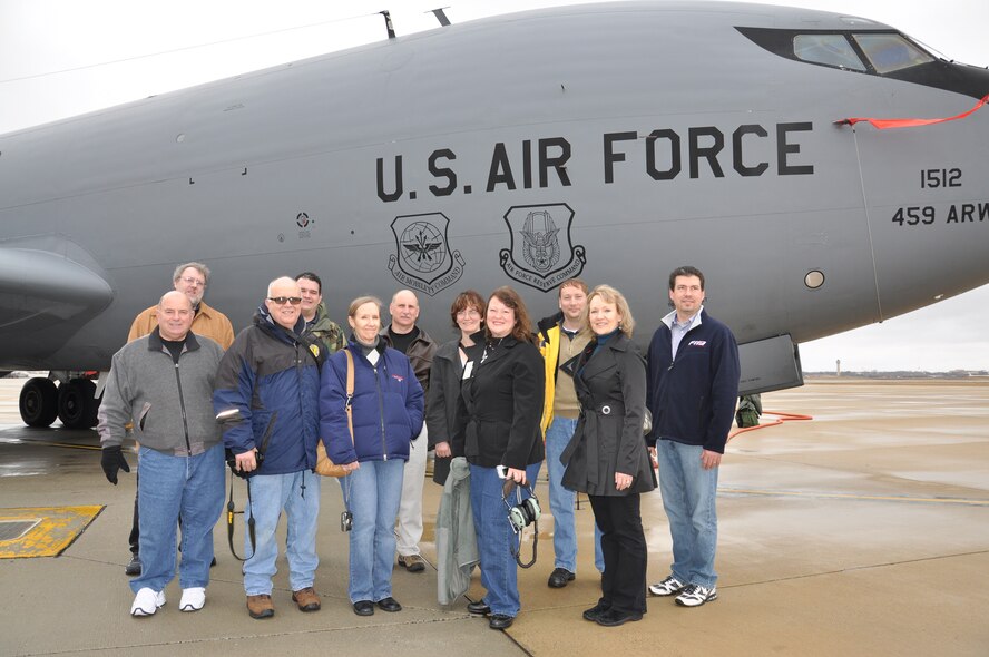 JOINT BASE ANDREWS, Md. -- The 459th Air Refueling Wing held a civilian employer appreciation flight  on Mar. 6 here during the Unit Training Assembly. The flight was held to recognize employers of 459 ARW Reservisits for the support they have given while the Airmen have been on military duty. During the morning, the employers received a first-hand glimpse into both the wing and the Air Force Reserve mission from inside a KC-135R Stratotanker. During the flight, employers witnessed an aerial refueling mission where boom operators worked to pump gas in mid-air to fighter aircraft. (U.S. Air Force photo/Senior Airman Amber Russell)