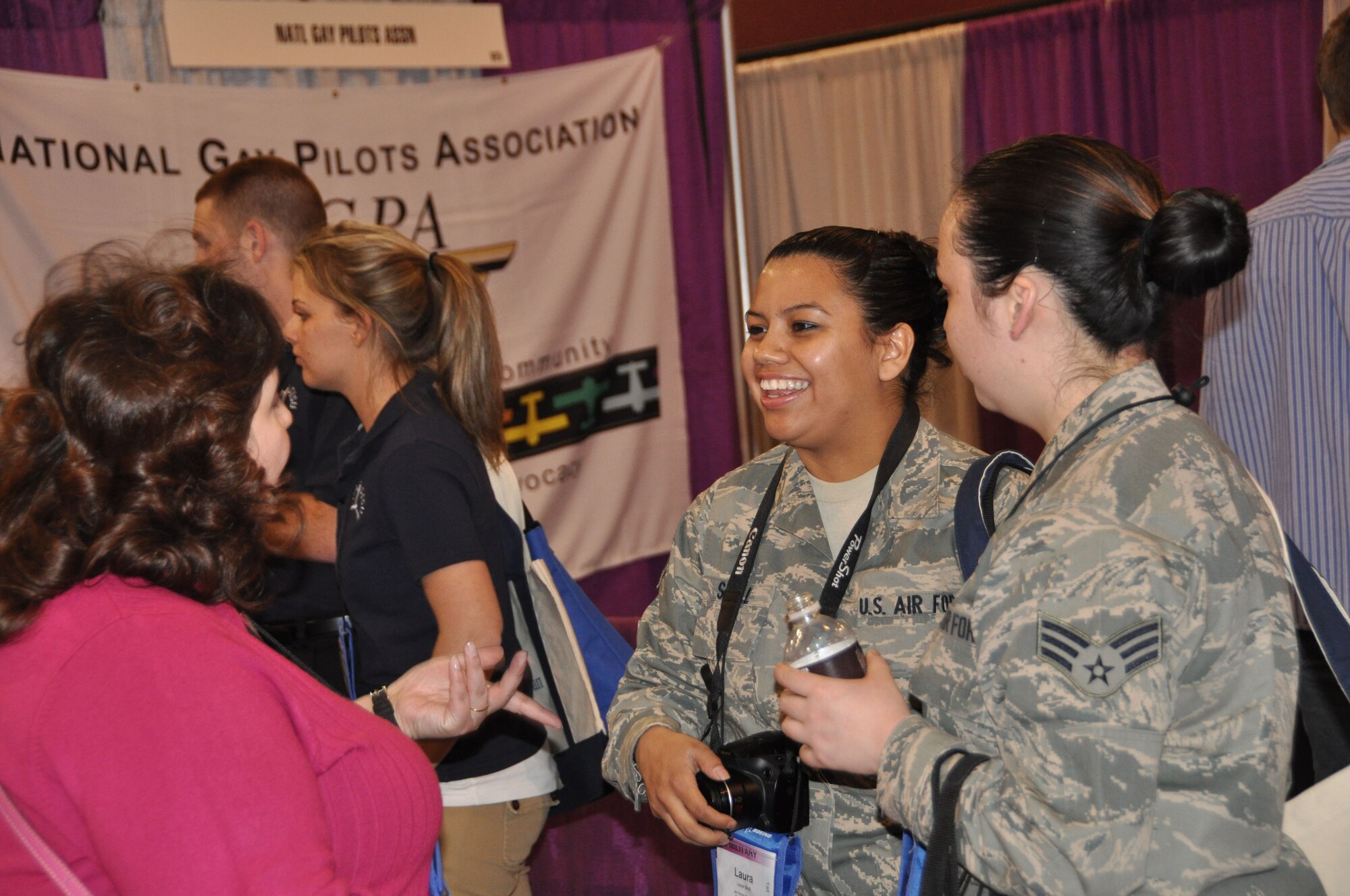 RENO, NV - Members of the Air Force Reserve network with other attendees of the 22nd Annual Women in Aviation International Conference held Feb 24-26 in Reno, Nev. (U.S. Air Force photo/Master Sgt. Donna T. Jeffries)