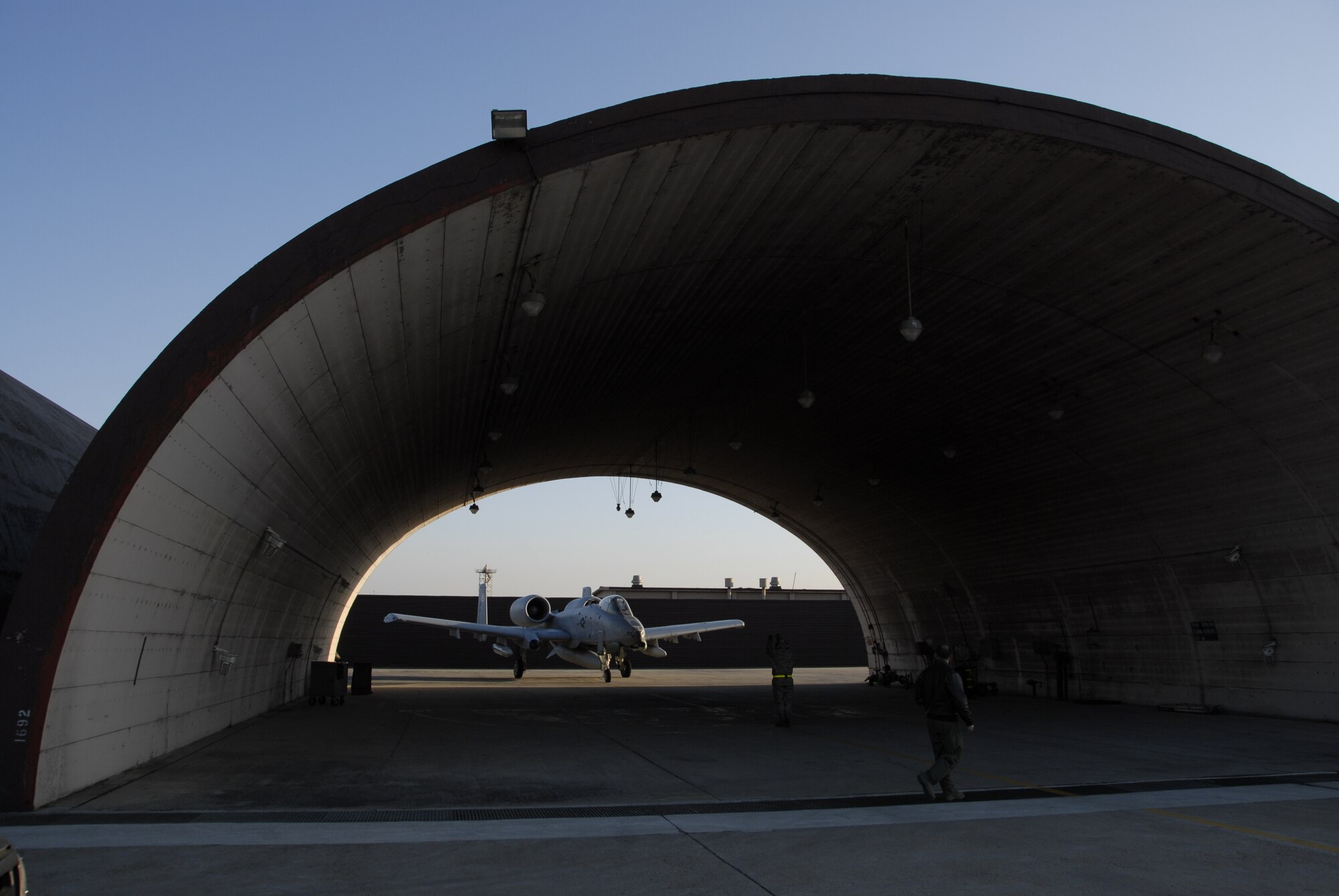 An A-10C aircraft arrives March 9 to Osan Air Base, Republic of Korea. The U.S. Air Force is deploying 12 A-10C aircraft from Davis-Monthan to Osan for approximately six months as part of a scheduled deployment. The unit, called the 354th Expeditionary Fighter Squadron, will replace the 100th Expeditionary Fighter Squadron at Kunsan that is returning to the 187th Fighter Wing, Alabama. (U.S. Air Force photo/Senior Master Sgt. Paul Holcomb)