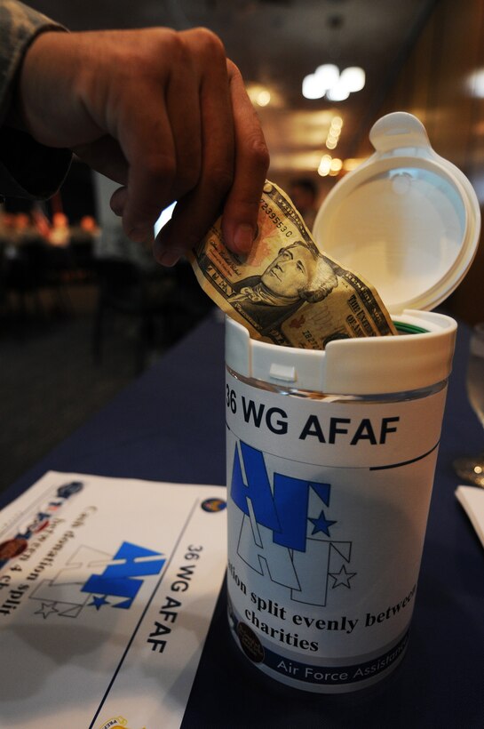 The launch of the 2011 Air Force Assistance Fund was initiated after a kick-off breakfast at Top of The Rock here March 10. The AFAF was established to provide for an annual effort to raise funds for the charitable affiliates that provide support to the Air Force families (active duty, retirees, reservists, guard and their dependents, including surviving spouses) in need. For more information about the charitable organizations and AFAF visit www.afassistancefund.org. (U.S. Air Force photo/Senior Airman Carlin Leslie)