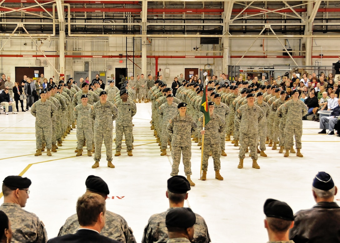 Members the 105th Military Police Company National Guard unit say goodbye to friends and family, March 9, 2011, Niagara Falls Air Reserve Station, NY. The members of the 105 are leaving for a second time to an undisclosed location in south west Asia. (U.S. Air Force photo by Staff Sgt. Joseph McKee)