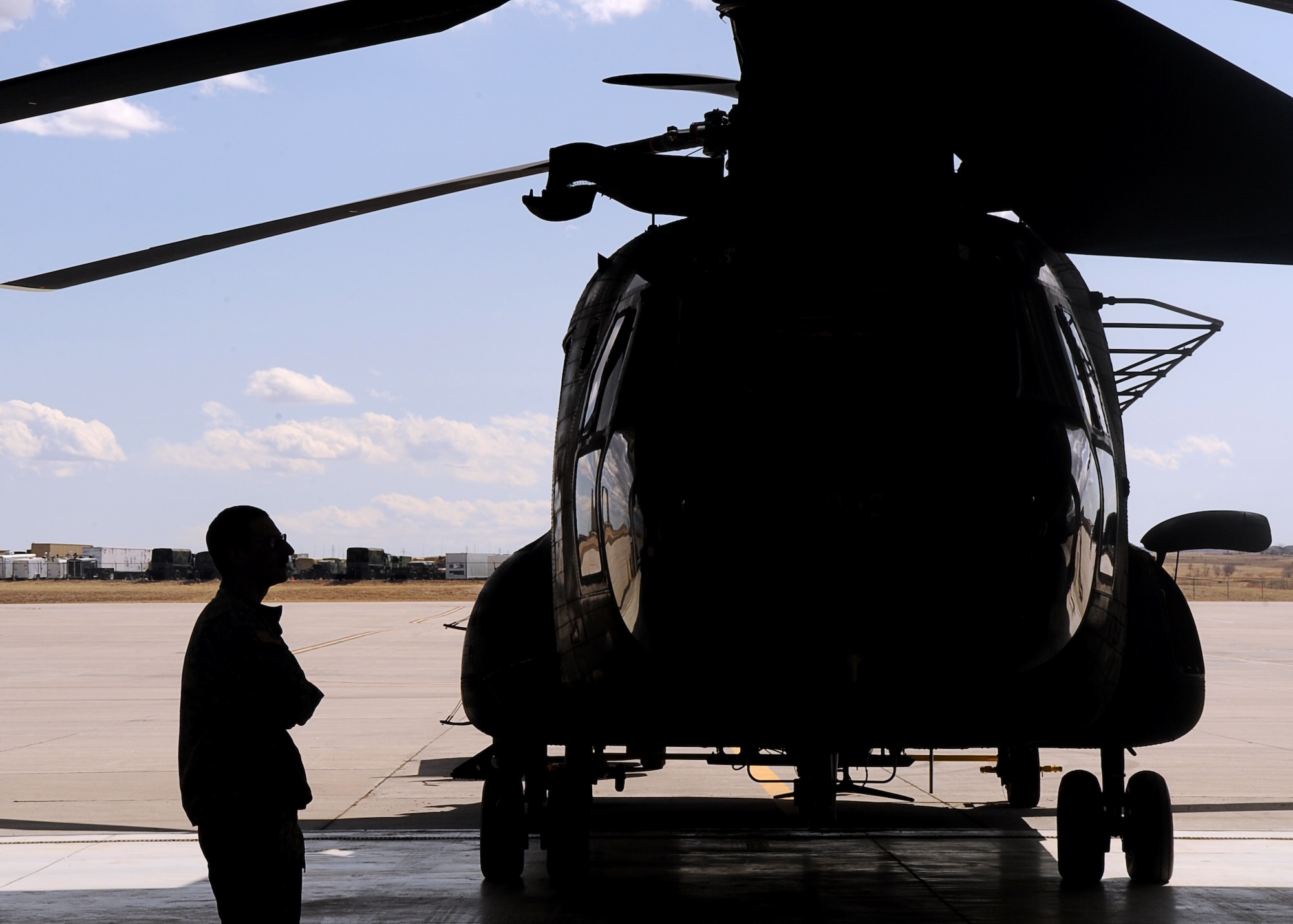 BUCKLEY AIR FORCE BASE, Colo. -- As the military proceeds into more demanding times, military members must also reach those demands. The Colorado National Guard has met those demands with the new LUH-72 Lakota helicopter.The Lakota also has a VIP variant to fly senior leaders, a training-specific modification, a Guard-specific aircraft for homeland security, and a standard-package aircraft used for a variety of missions. (U.S. Air Force photo by Airman 1st Class Marcy Glass.)
