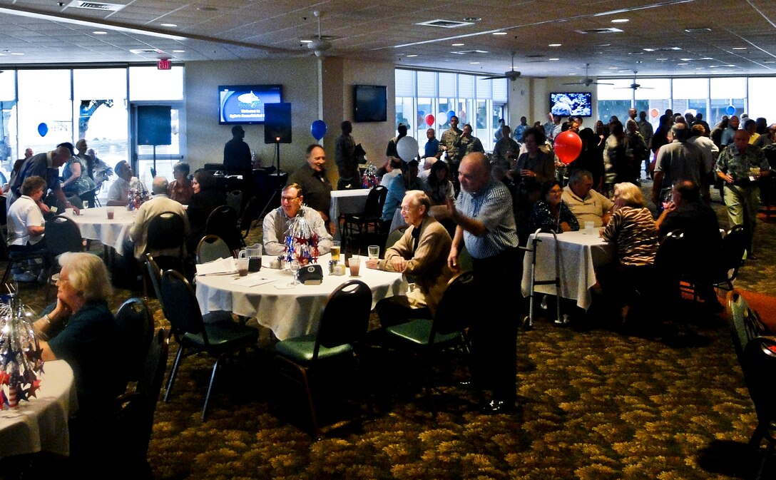 The first First-Friday in almost eight months drew a crowd and corresponded with the grand opening of the Eglin Club March 4.  The newly renovated club will eventually incorporate the enlisted club as well and will be open as an all-ranks facility.  (U.S. Air Force photo/Joshua Bausch)