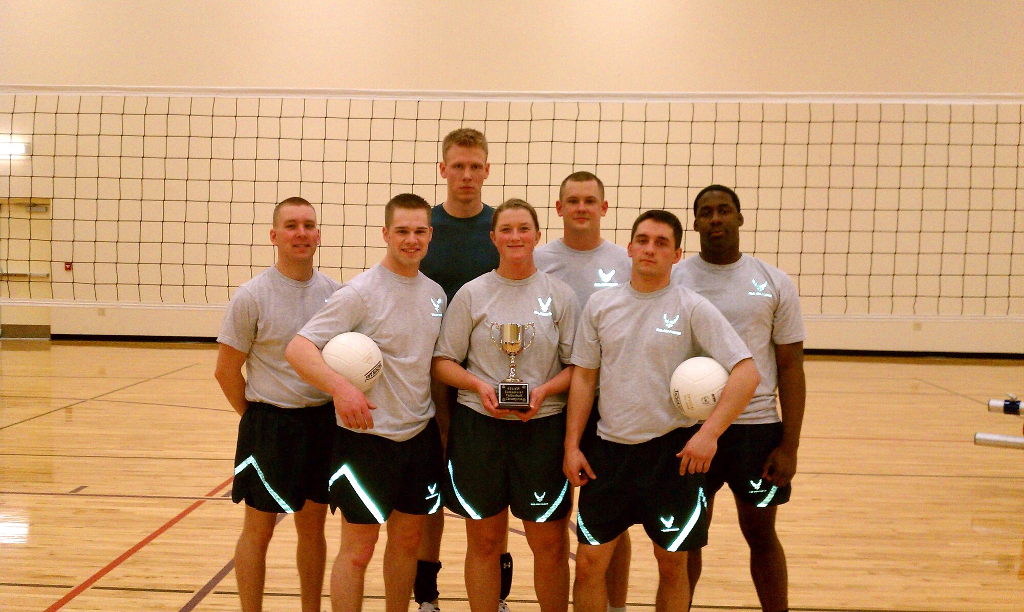 The 2011 volleyball champion 934th Security Forces Squadron team. (courtesy photo)