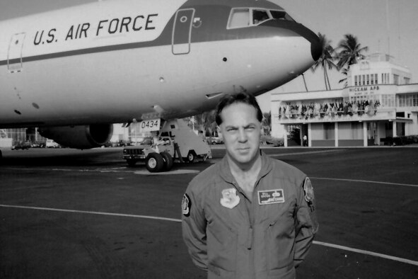 HICKAM AIR FORCE BASE, HI -- Technical Sgt. Bill Gross, a KC-10 Extender crew chief, stands on the flightline here Dec. 7, 1991. Sergeant Gross was in Hawaii to help commemorate the 50-year anniversary of the bombing of Pearl Harbor. Sergeant Gross was the long-time crew chief assigned to the Air Force's first KC-10 and has been stationed with the aircraft for nearly his entire career. As the KC-10 celebrates its 30th year of Air Force service on March 17, 2011, Sergeant Gross can claim that he has been there every step of the way. (U.S. Air Force photo)