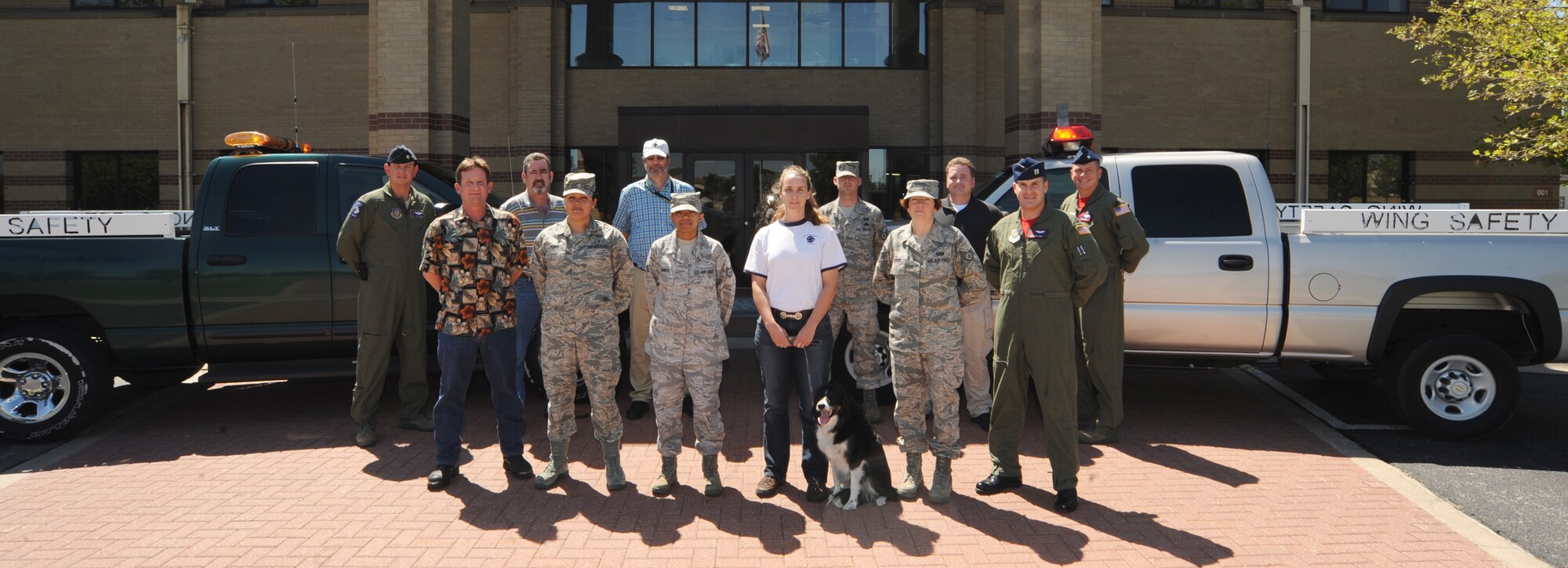 The 22nd Air Refueling Wing Safety office poses for a picture August 27, 2010, McConnell Air Force base, Kan. The safety office recently won three team award and one individual Air Force-level award which recognize the “best of the best” in the safety world. (U.S. Air Force photo/Senior Airman Maria Ruiz)