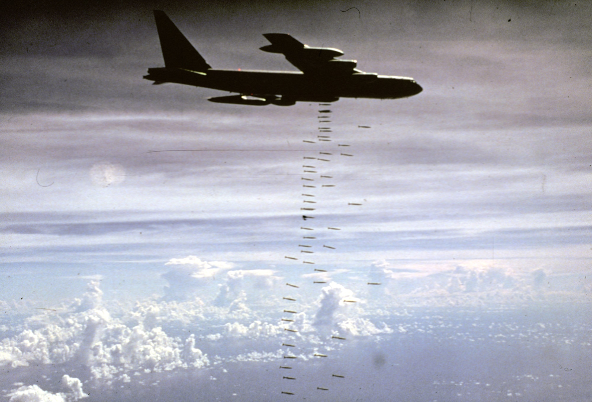 U.S. Air Force B-52 heavy bombers struck communist forces in the missions named ARC LIGHT. (U.S. Air Force photo).