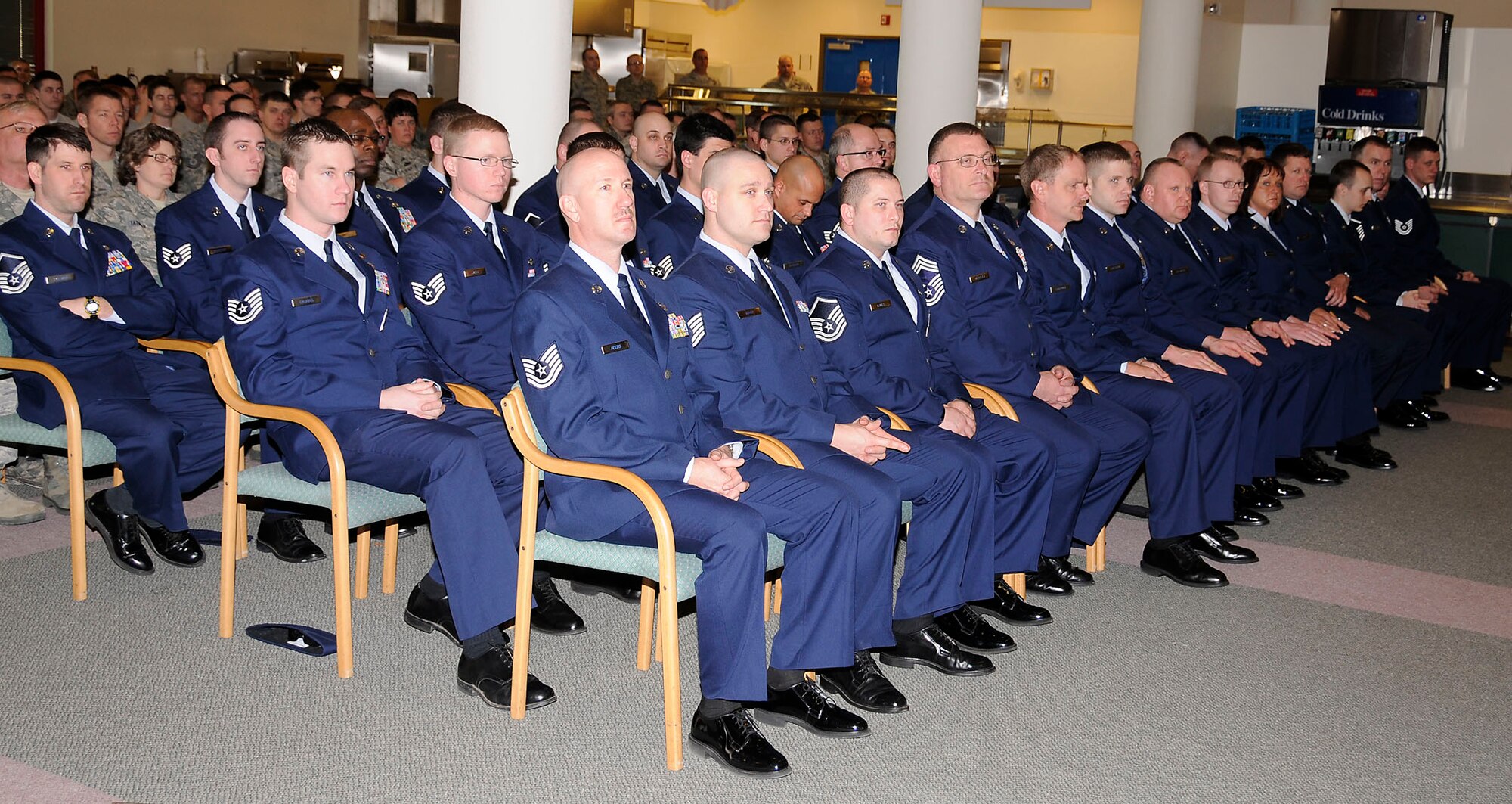 CCAF graduates listen to the words of Maj. Gen. R. Martin Umbarger the key note speaker and the Adjutant General of the Indiana National Guard.