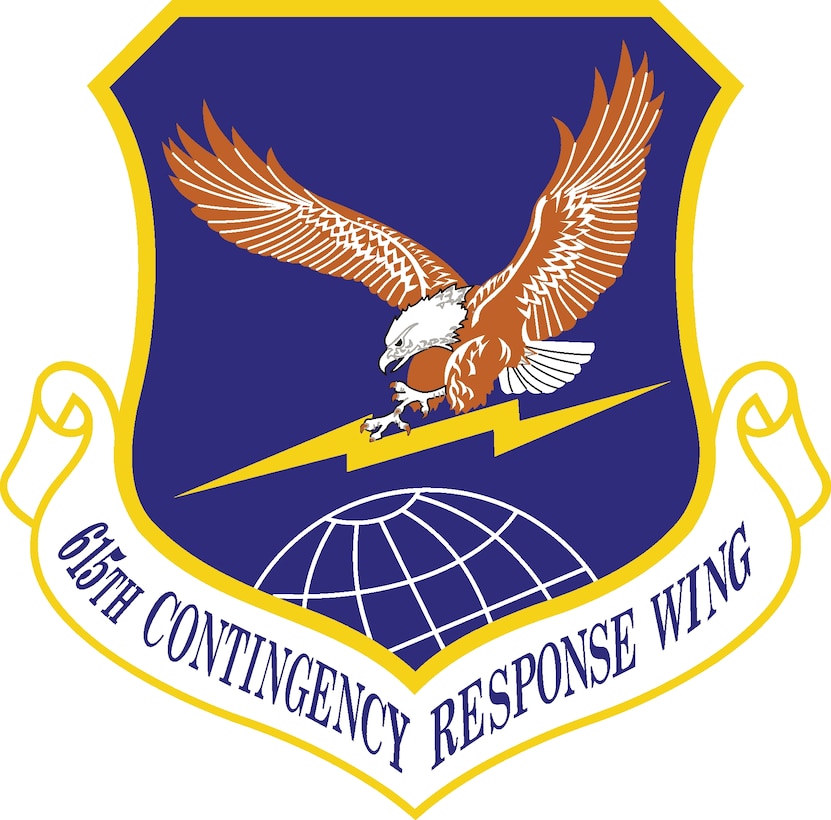 615 CRW Wing Patch - The 615th Contingency Response Wing is one of two Contingency Response Wings assigned to the Air Force's Air Mobility Command. Headquartered at Travis Air Force Base, Calif., the 615th CRW's primary mission is to employ rapidly deployable cross-functional teams to quickly open forward airbases in an expeditionary environment to meet combatant commanders' needs. The 615th CRW reports to the 15th Expeditionary Mobility Task Force at Travis AFB, Calif. 