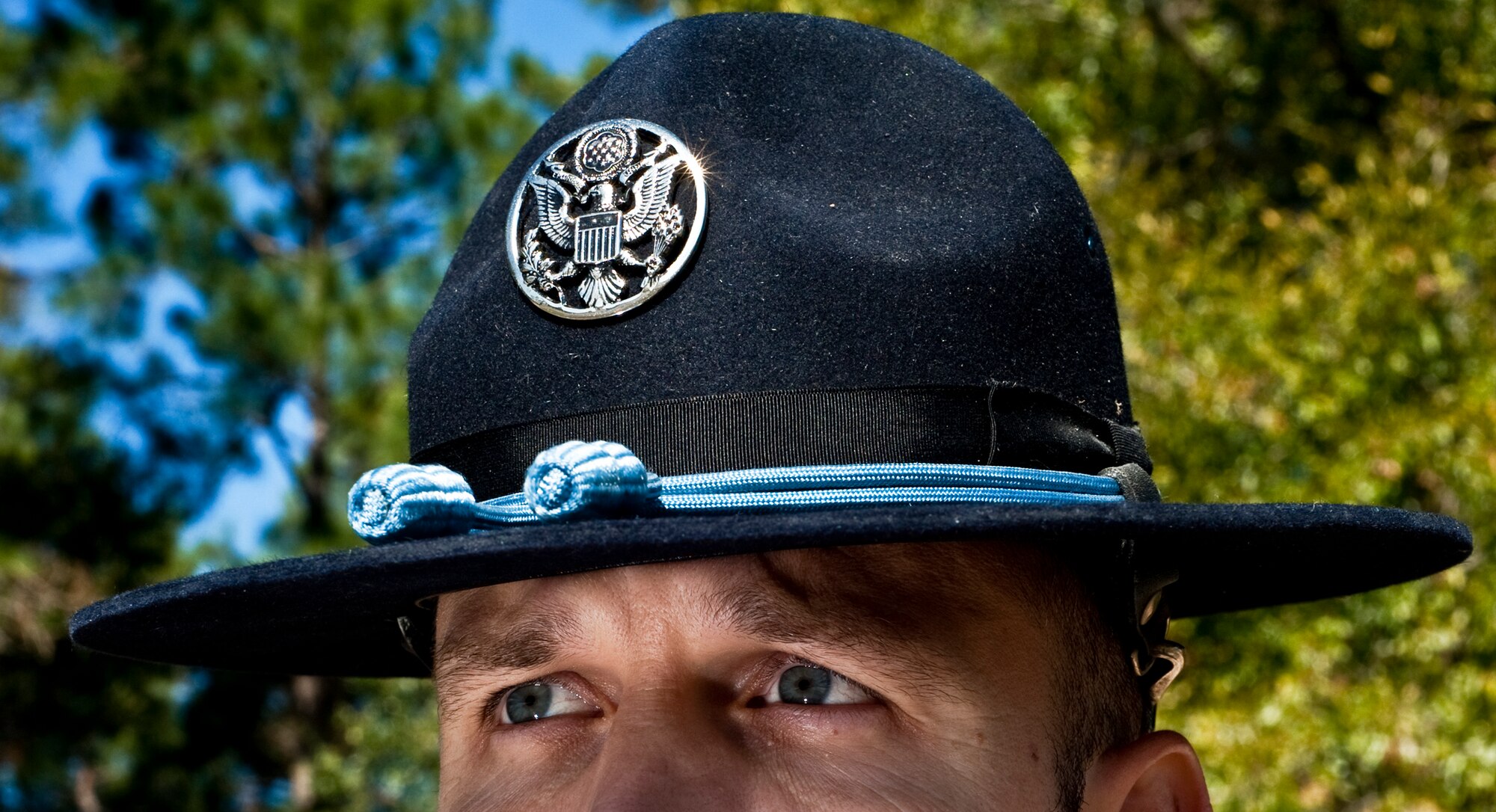 Military Training Instructor recruiters will visit Eglin March 25 for anyone interested in a special duty assignment.  According to the recruitment team that is visiting Eglin, an MTI's effectiveness as leaders, teachers and mentors has changed lives and inspired Airmen for more than 60 years. Those attributes and mission objectives beyond just marching flights and teaching drill prompted the Air Force to quickly change from the original term in 1947 of "flight marchers" to "military training instructors.  (U.S. Air Force photo/Samuel King Jr.)
