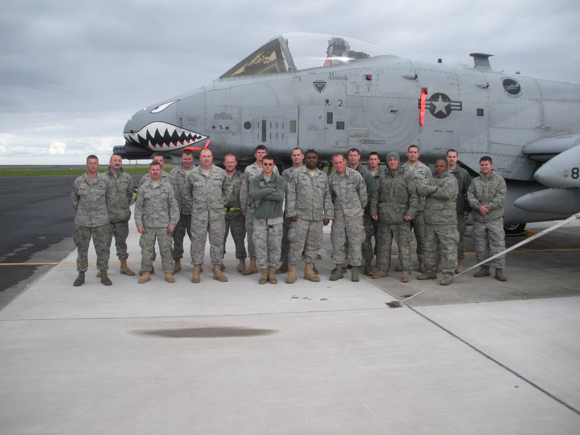 LAJES FIELD, AZORES-- Maintainers from the 23rd Maintenance Group at Moody Air Force Base, Ga., were recently sent here to help get A-10C Thunderbolt IIs from their base combat-ready. Without the Airmen’s speedy response and turnaround, it might have been longer until the aircraft was ready to be sent downrange. (U.S. Air Force photo/Contributed)(RELEASED)   