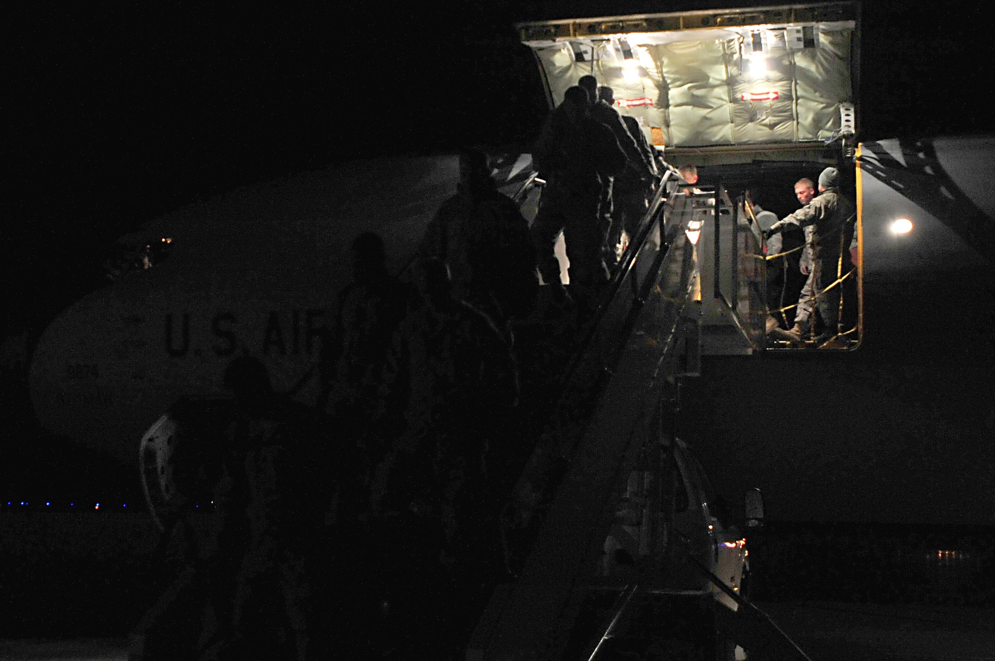 MISAWA AIR BASE, Japan -- Humanitarian relief workers arrived here Mar. 13, in support of Operation Tomodachi. An 8.9 magnitude earthquake hit 100 miles of the coast of Northern Japan Mar. 11 and is on record as being the worst earthquake in the history of Japan. (U.S. Air Force photo by Staff Sgt. Marie Brown\Released)
