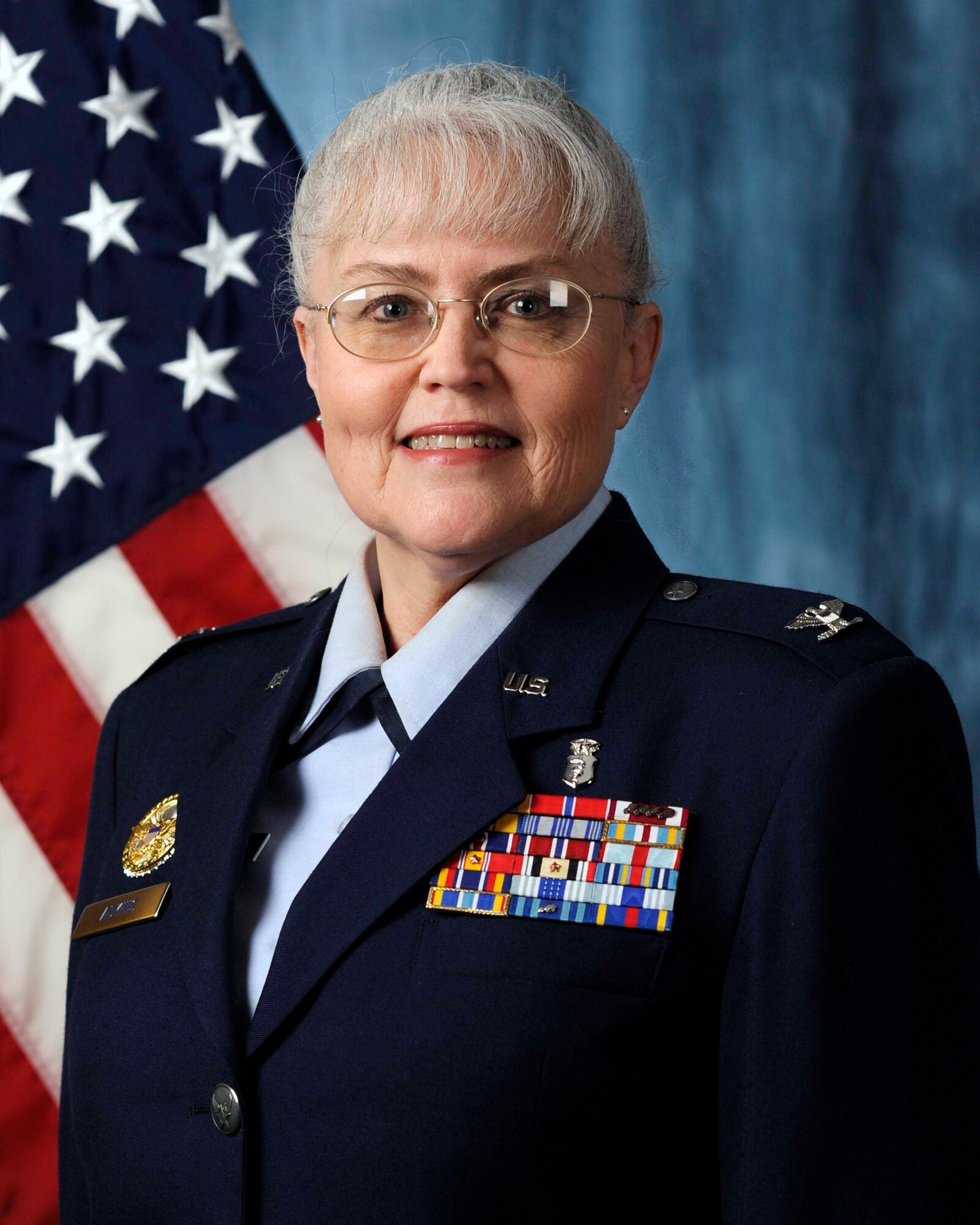 Col. (Dr.) Joyce Adkins, 633d Medical Operations Squadron commander, earned the 2011 National Public Service award at the American Society for Public Administration Banquet in Baltimore March 14. Colonel Adkins' career includes more than 26 years of public service across 12 duty assignments in the Air Force and Department of Defense. Regarded as a pioneer in the psychology community, she has been recognized for her clinical skills in mental health, substance abuse and behavioral medicine. (U,S, Air Force photo)