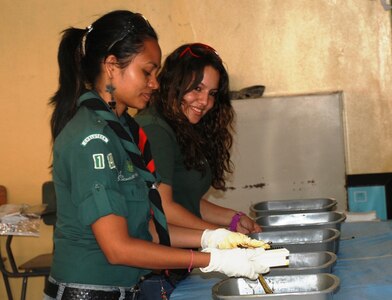SOTO CANO AIR BASE, Honduras - Members of the Scouts of Honduras, Troop 14, clean and sterilize dental equipment at a Medical Readiness and Training Exercise in Choluteca Mar. 11, held there to assist the Honduran Ministry of Health in providing basic medical services to residents of the area.  JTF-Bravo routinely conducts training exercises throughout Central Americal to ensure regional stability as well as to our ability to respond to natural disasters, provide humanitarian assistance, and protect the vital interests of the United States. (U.S. Air Force photo/Capt. John T. Stamm)