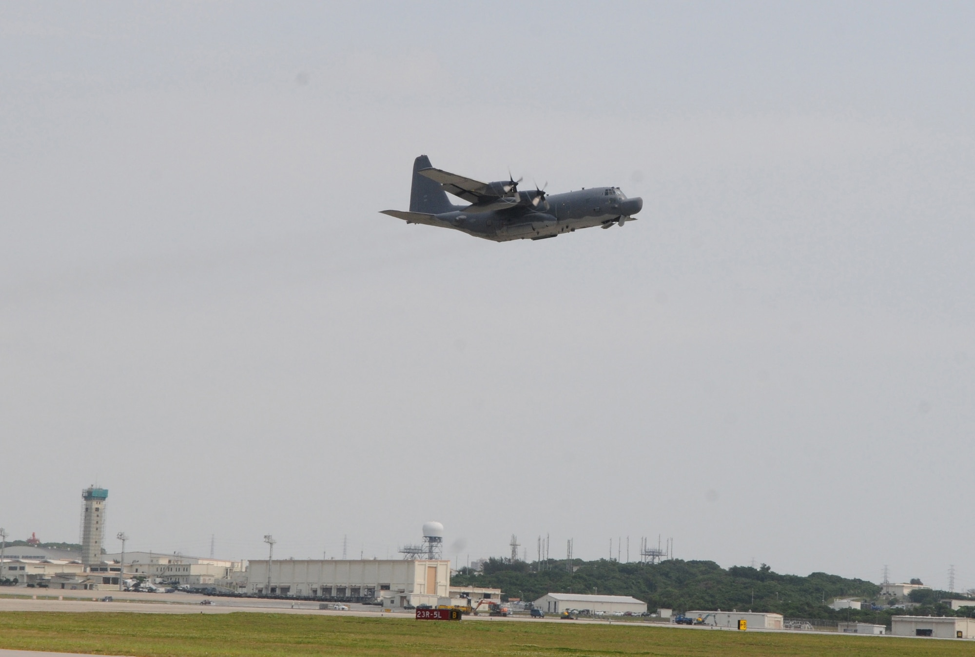 KADENA AIR BASE, Japan -- A fully-loaded MC-130H Combat Talon II from the 1st Special Operations Squadron takes off here March 14 to deliver additional equipment and support forces for the 353rd Special Operations Group forces deployed supporting humanitarian relief efforts at Yokota Air Base. The 353rd SOG now has about 115 Airmen and three aircraft deployed to support the Japanese government in the wake of an earthquake measuring 8.9 in magnitude and the following tsunamis that rocked Japan March 11. (U.S. Air Force photo by Tech. Sgt. Aaron Cram)