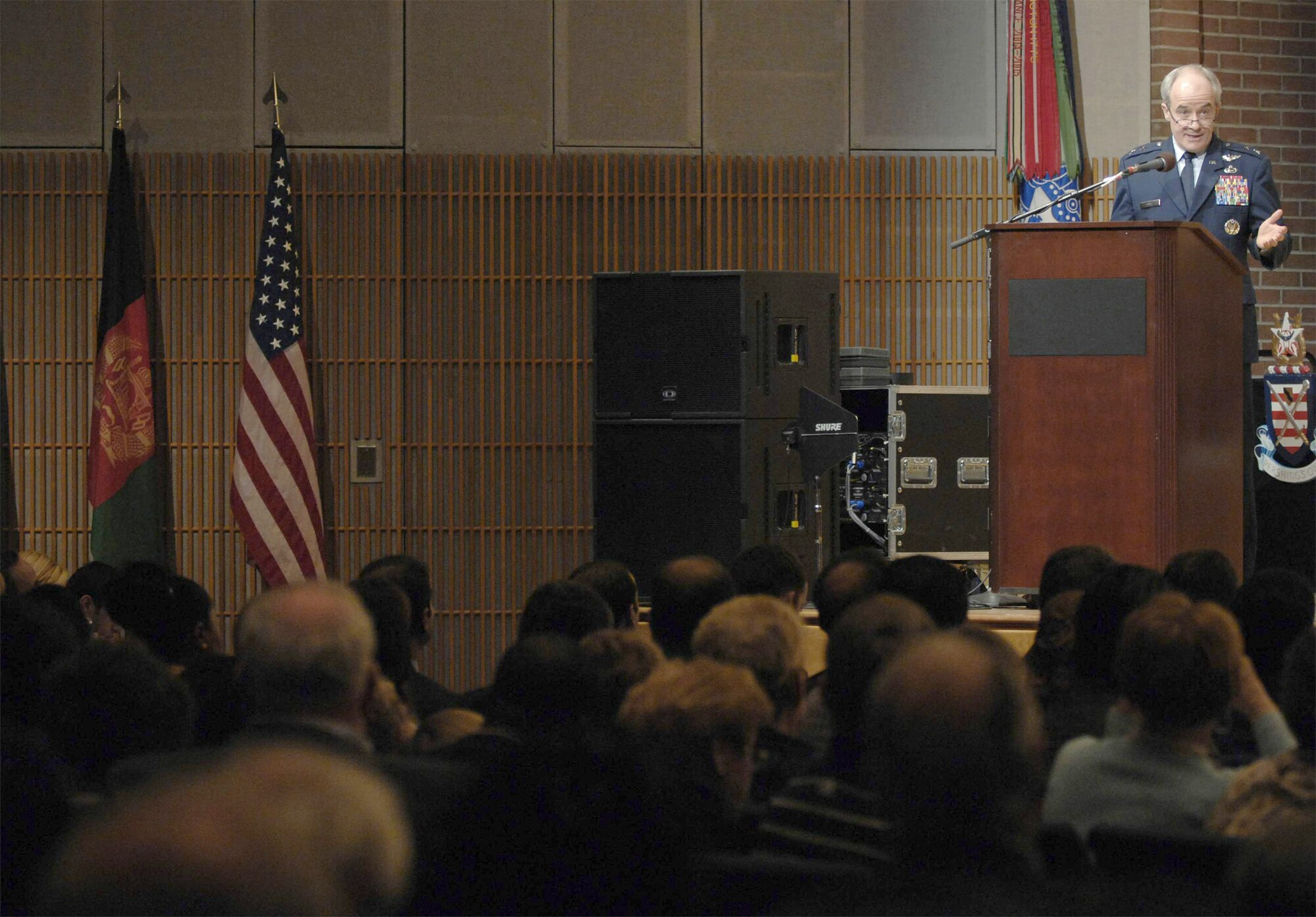 Maj. Gen. James O. Poss is a guest speaker during the 20th anniversary of the Gulf War remembrance ceremony March 13, 2011, at Joint Base Myer-Henderson Hall in Virginia. General Poss is the Air Force Assistant Deputy Chief of Staff for Intelligence, Surveillance and Reconnaissance. (U.S. Air Force photo/Staff Sgt. Tiffany Trojca)