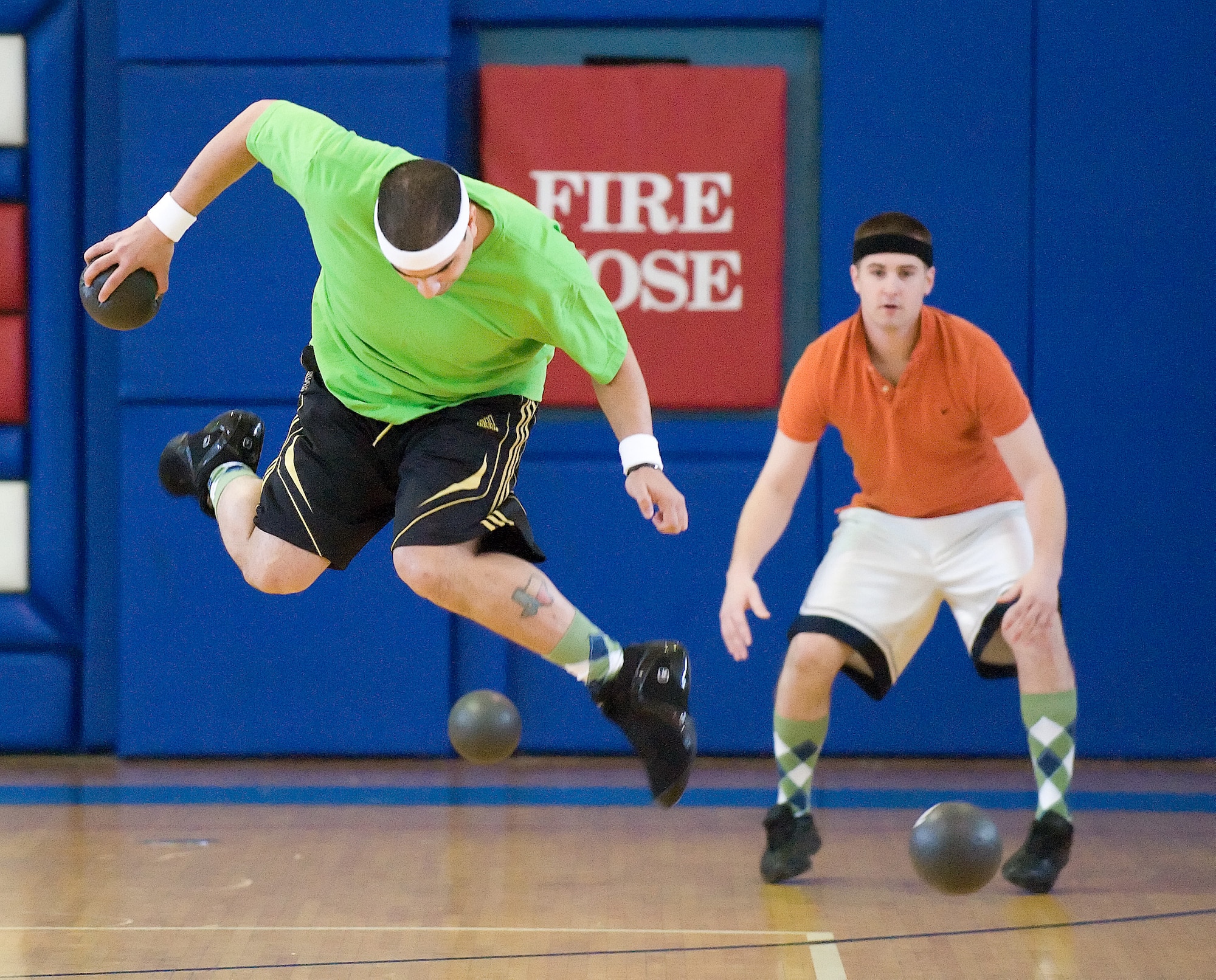 11 Mar 2011  USAF Photo by Jason Minto.  
Dodge ball
 (U.S. Air Force photo by Jason Minto/Unreleased)