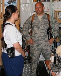 Senior Master Sgt. Jason Colón, deployed from the Headquarters Air Combat Command A3W Weather Squadron to serve as the squadron superintendent for the 22d Expeditionary Weather Squadron 368th Expeditionary Air Support Operations Group in Iraq. Sergeant Colón leads battlefield weather personnel to secure the safety of flight for U.S. Army flight platforms throughout the country. (Courtesy photo)