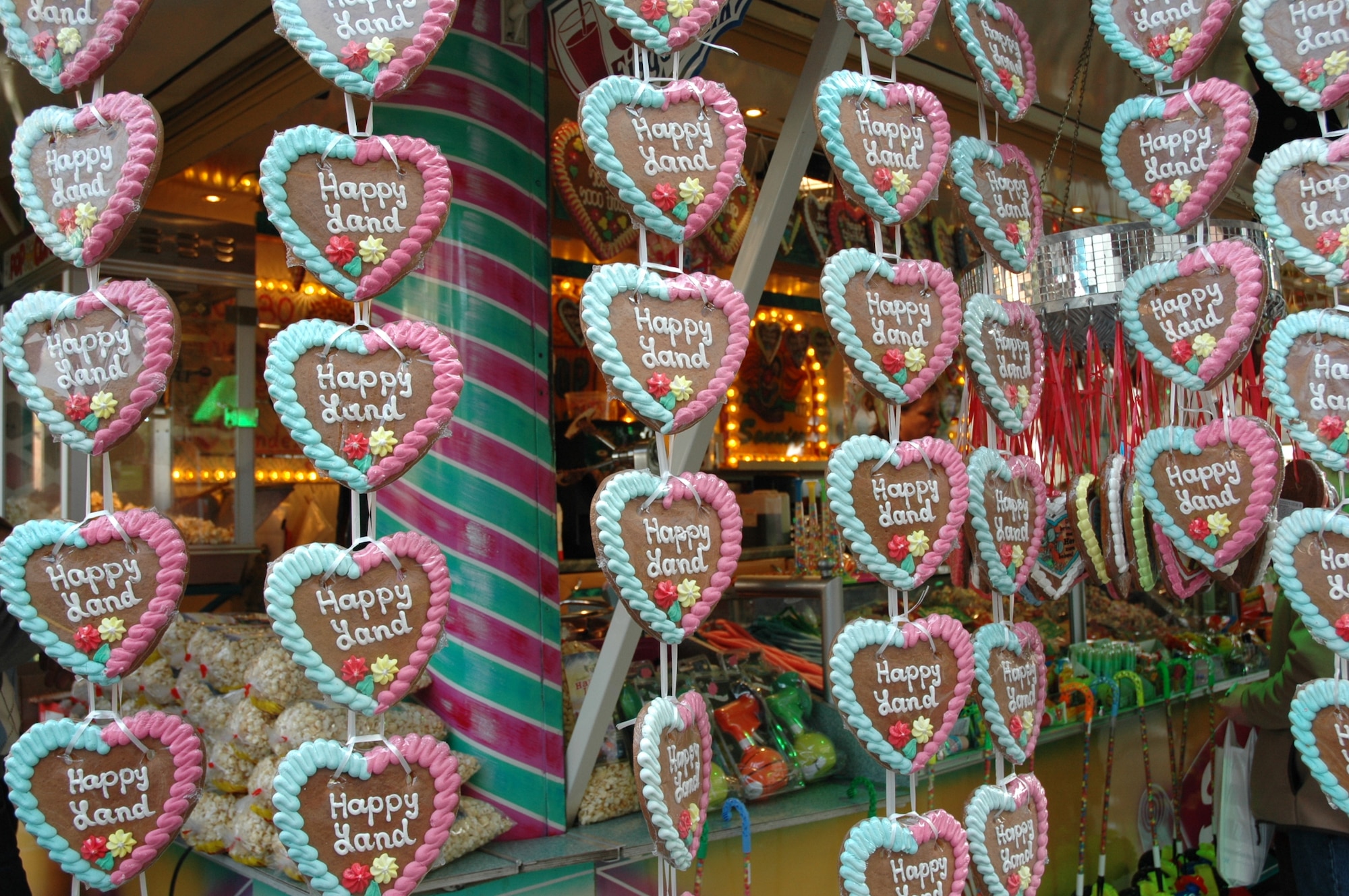 BITBURG, Germany – Hearts, hearts and more Gingerbread hearts are among the vast sweets and candies available at booths typically set up in the streets of Bitburg, Germany, for the Beda market every year. Bitburg was called Beda in Celtic times, from which the market’s name originates.  Entry is free. Opening times are noon to 6 p.m. March 18 and 10 a.m. to 6 p.m. March 19 and 20. (U.S. Air Force photo/Iris Reiff)