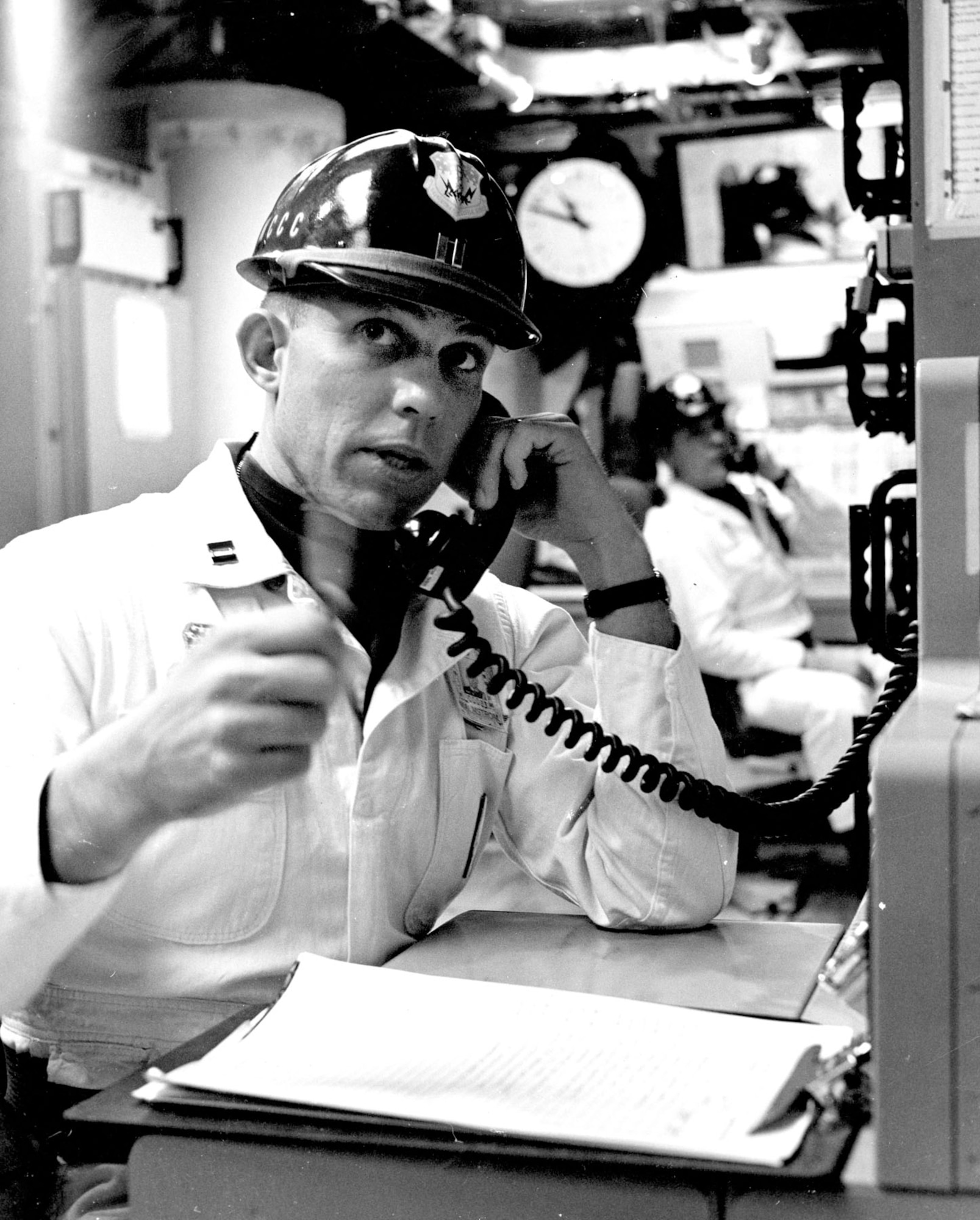 A typical two-man Minuteman IA launch crew. These crewmen served with the 10th Strategic Missile Squadron, 341st Strategic Missile Wing, Malmstrom Air Force Base, Mont. The 341st was one of six Minuteman wings. (U.S. Air Force photo)