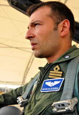 MOODY AIR FORCE BASE, Ga.-- Capitano (Capt.) Maurizio De Guida , Italian Air Force exchange pilot with the74th Fighter Squadron, sits in the cockpit of an A-10C Thunderbolt II March 1. Captain Guida is stationed at Moody on an exchange program three-year tour which started back in 2009 and within a few months he was inside the cockpit of the A-10. (U.S. Air Force photo/Airman 1st Class Joshua Green) 