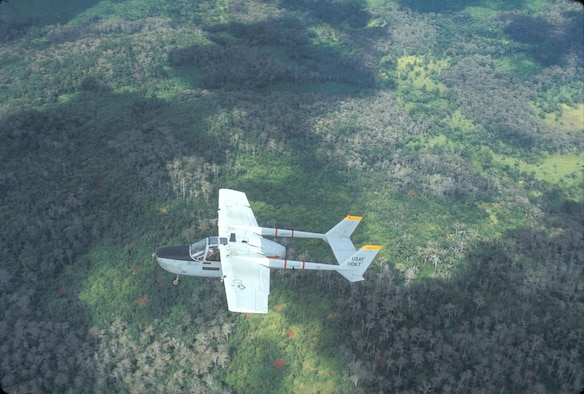 U.S. Air Force forward air controller over Laos, 1970. (U.S. Air Force photo).
