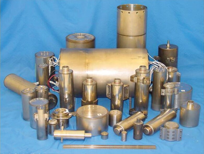 Thermal batteries can remain inert for years, delivering instantaneous power when activated. They also have a high power output relative to their size, making them ideal for many strategic weapons systems. (U.S. Air Force photo)