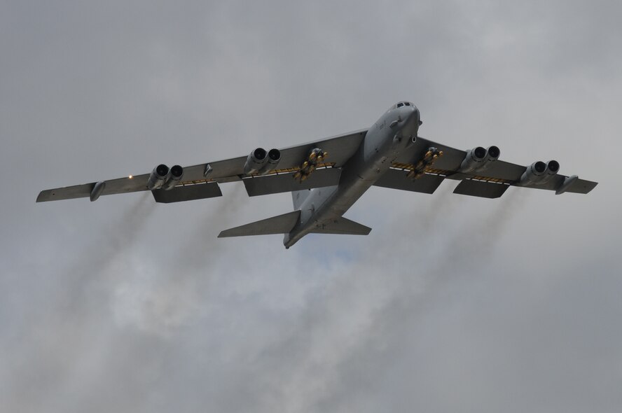 Maintaniers at the Oklahoma City Air Logistics Complex will work with Boeing to perform an upgrade to the B-52, which will increase it's smart-weapon capabilities.(U.S. Air Force photo/Senior Airman Carlin Leslie) 

