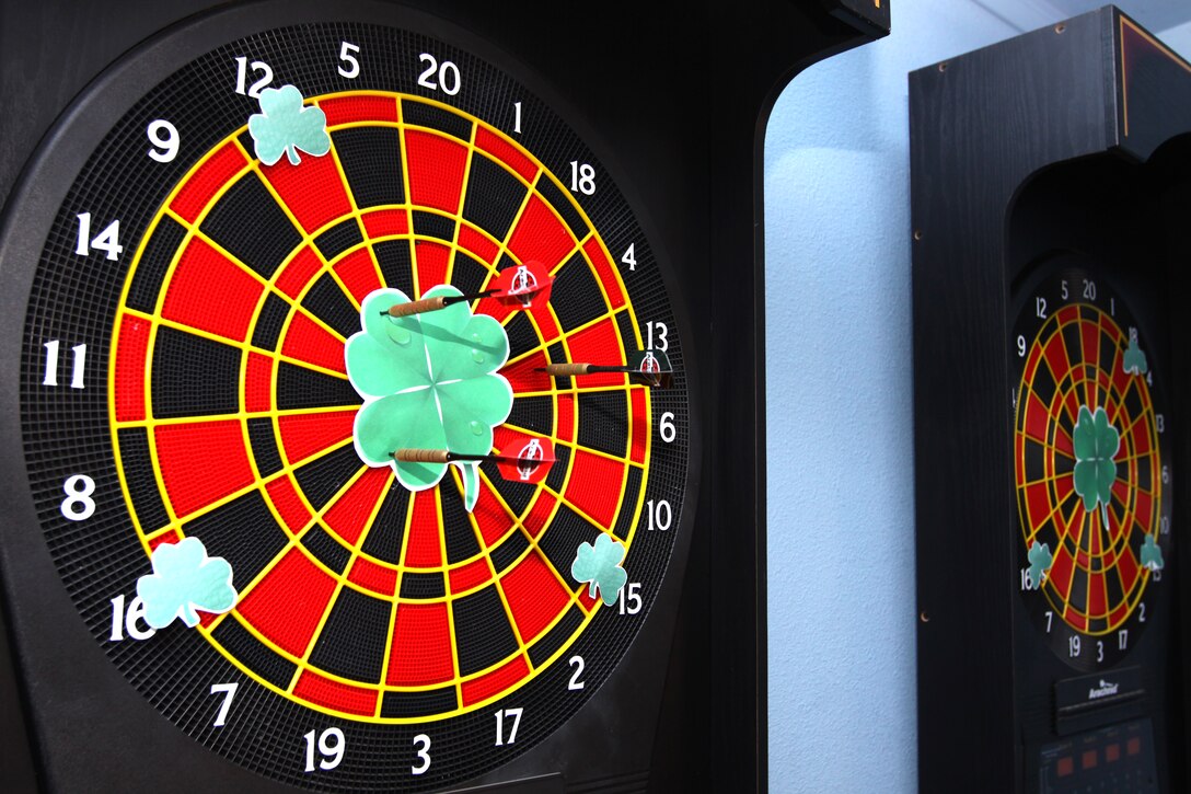 Marines and sailors at the 33 area Single Marine Program center enjoyed St. Patrick’s Day inspired activities March 17. The 21, 33 and 53 area SMP centers hosted Marines and sailors at a Go Green Challenge designed to raise awareness of recycling initiatives taking place on Camp Pendleton. The event included a free lunch and a raffle ticket for each recyclable item brought to the affair. Prizes included different value gift cards redeemable at the exchange.