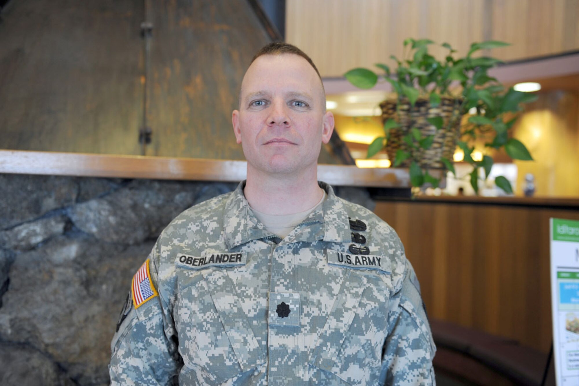 “We meet up here every couple of weeks for a joint law enforcement meeting. It’s great
for a business-type atmosphere.” Army Lt. Col. David Oberlander, 793rd Military Police
Battalion, commander  (U.S. Air Force photo/Luke Waack)