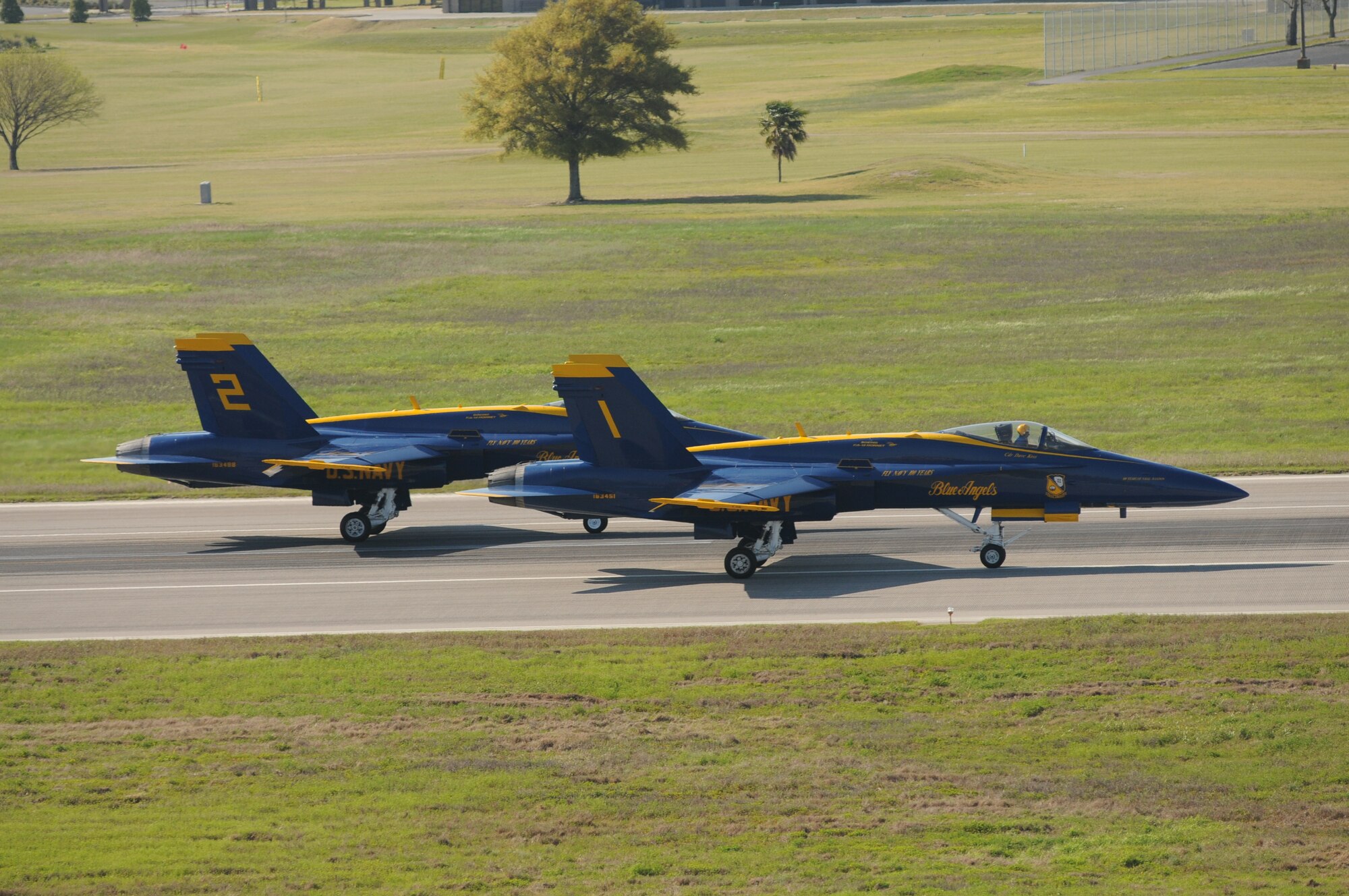 Keesler’s open house and air show, Angels Over the Bay, takes place March 19 and 20.  The celebration of Keesler’s 70 years of heritage includes the Navy Blue Angels and Army Golden Knights along with many other performers, static displays and vendors.   Last year, the Blue Angels performed 68 air shows at 35 U.S. sites in their F/A-18 Hornets for more than 8 million spectators. Since its inception in 1946, the Blue Angels have performed for more than 463 million fans.  (U.S. Air Force photo by Kemberly Groue)