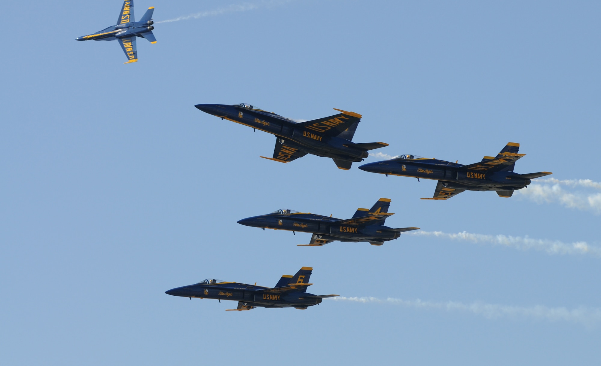 Keesler’s open house and air show, Angels Over the Bay, takes place March 19 and 20.  The celebration of Keesler’s 70 years of heritage includes the Navy Blue Angels and Army Golden Knights along with many other performers, static displays and vendors.   Last year, the Blue Angels performed 68 air shows at 35 U.S. sites in their F/A-18 Hornets for more than 8 million spectators. Since its inception in 1946, the Blue Angels have performed for more than 463 million fans.  (U.S. Air Force photo by Kemberly Groue)