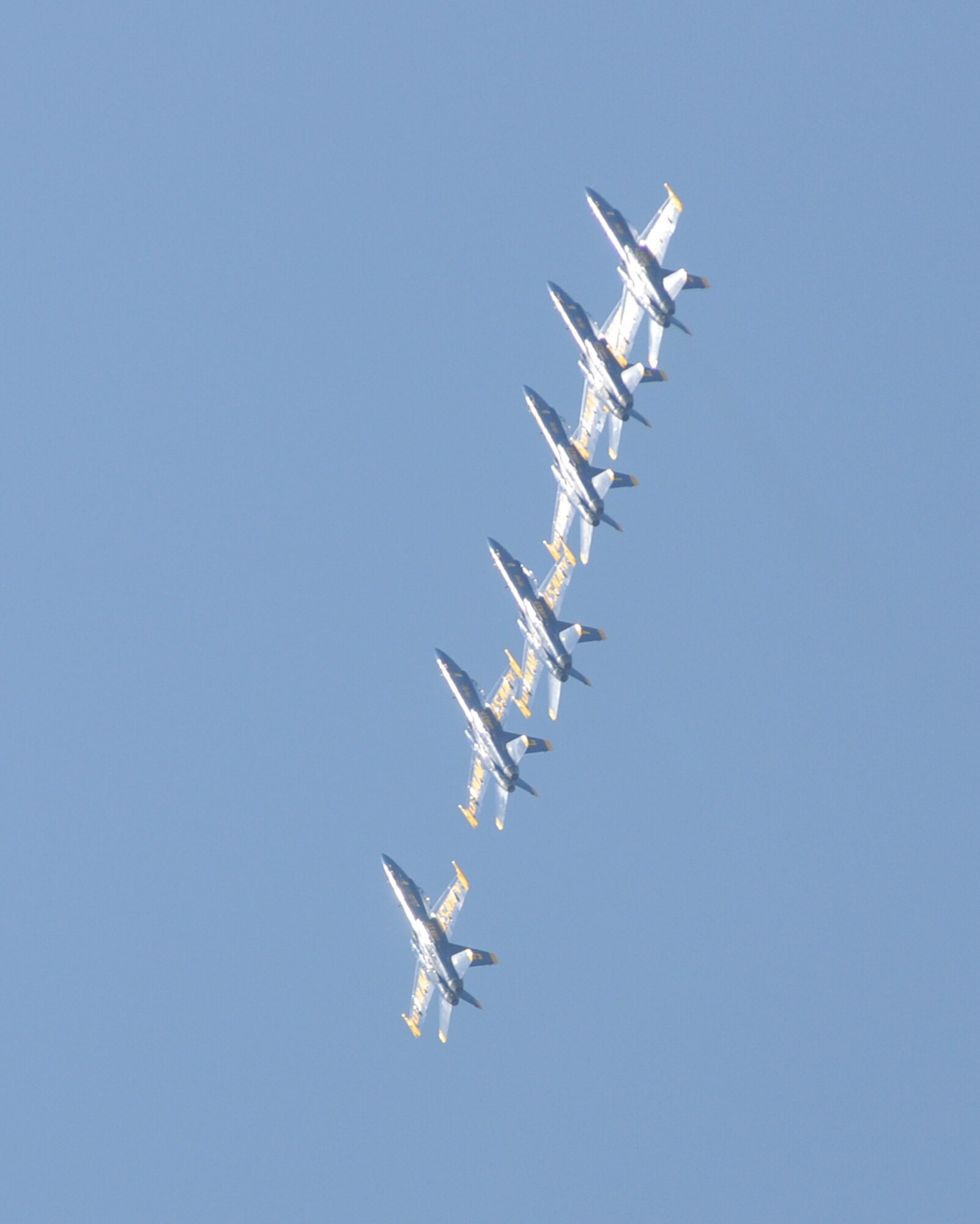 Keesler’s open house and air show, Angels Over the Bay, takes place March 19 and 20.  The celebration of Keesler’s 70 years of heritage includes the Navy Blue Angels and Army Golden Knights along with many other performers, static displays and vendors.   Last year, the Blue Angels performed 68 air shows at 35 U.S. sites in their F/A-18 Hornets for more than 8 million spectators. Since its inception in 1946, the Blue Angels have performed for more than 463 million fans.  (U.S. Air Force photo by Kemberly Groue)