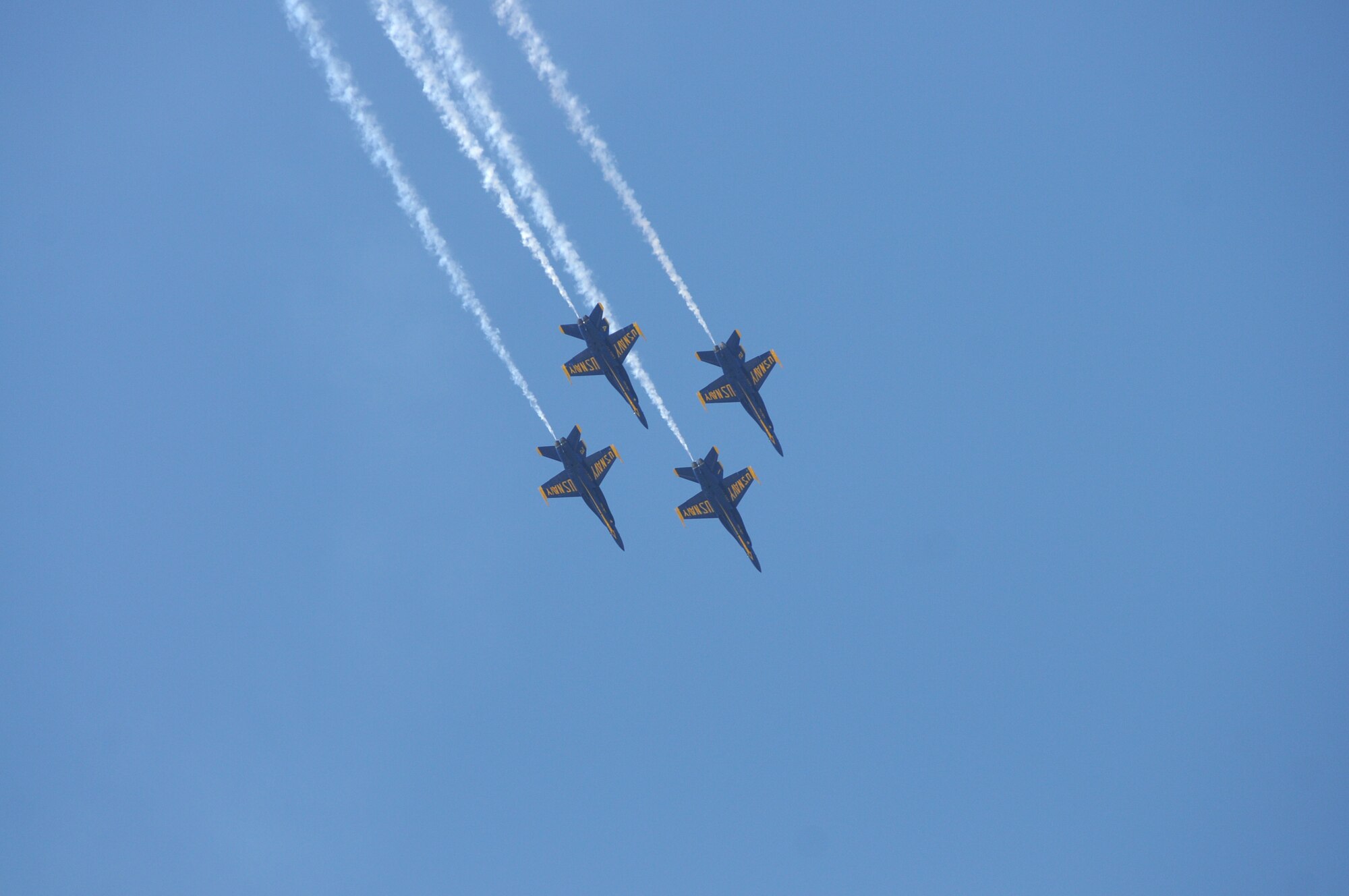 Keesler’s open house and air show, Angels Over the Bay, takes place March 19 and 20.  The celebration of Keesler’s 70 years of heritage includes the Navy Blue Angels and Army Golden Knights along with many other performers, static displays and vendors.   Last year, the Blue Angels performed 68 air shows at 35 U.S. sites in their F/A-18 Hornets for more than 8 million spectators. Since its inception in 1946, the Blue Angels have performed for more than 463 million fans.  (U.S. Air Force photo by Kemberly Groue)