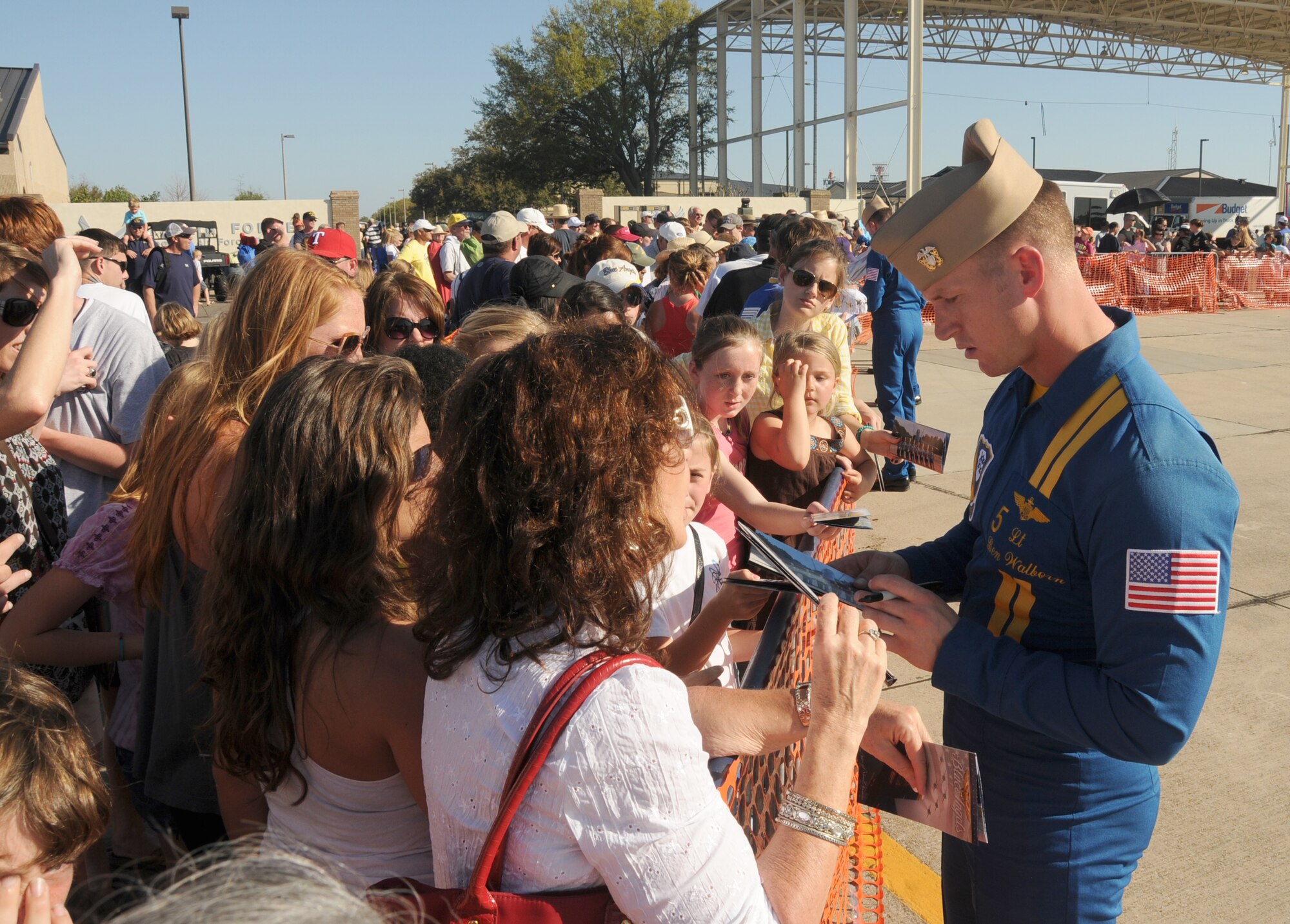 An estimated 160,000 people attended Keesler’s open house and air show, Angels Over the Bay, March 19 and 20. The celebration of Keesler’s 70 years of heritage included the Navy Blue Angels and Army Golden Knights along with many other performers, static displays and vendors. Last year, the Blue Angels performed 68 air shows at 35 U.S. sites in their F/A-18 Hornets for more than 8 million spectators. Since its inception in 1946, the Blue Angels have performed for more than 463 million fans.  (U.S. Air Force photo by Kemberly Groue)